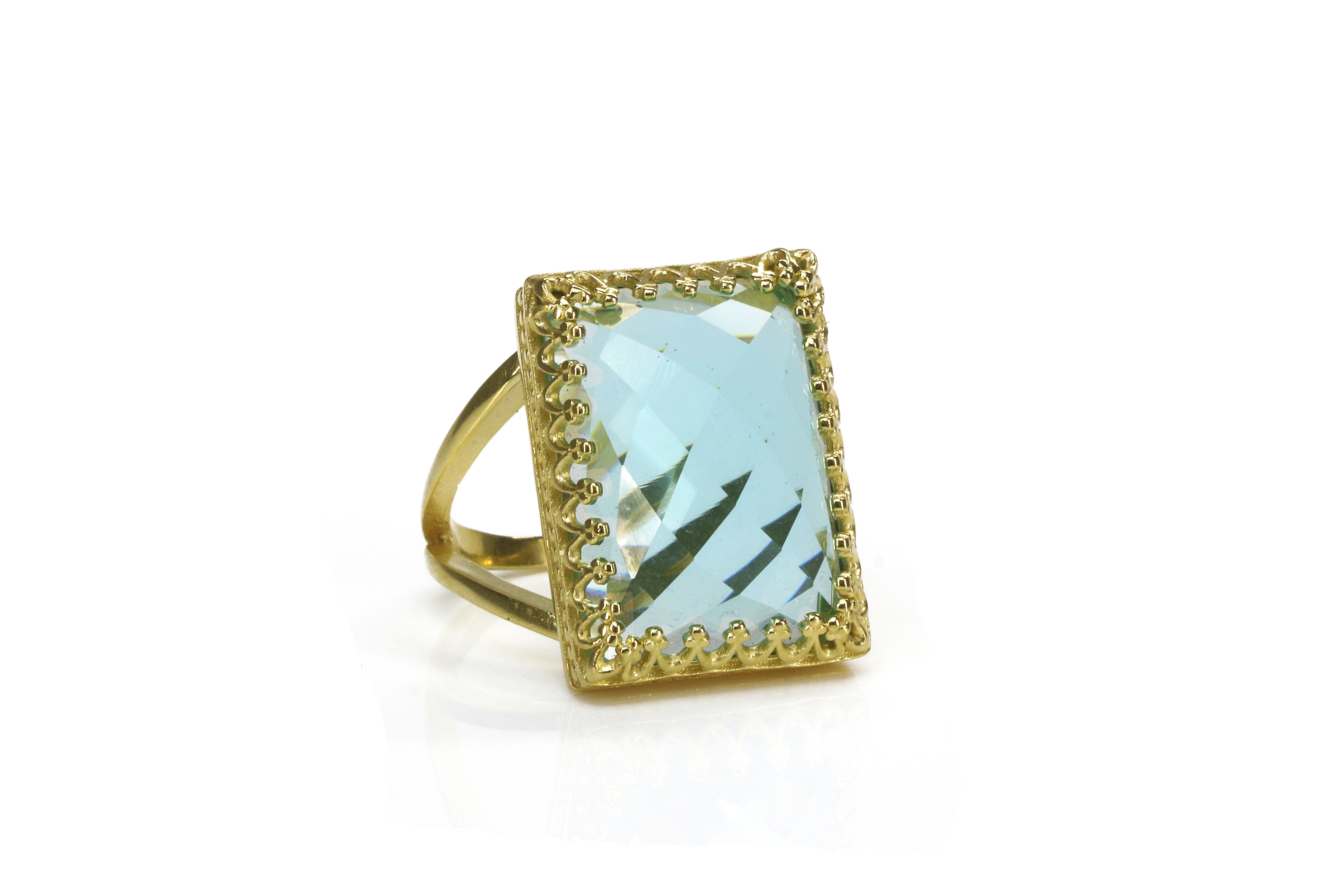 Blue Topaz in 14k Gold-filled Ring Band Rings Anemone Jewelry