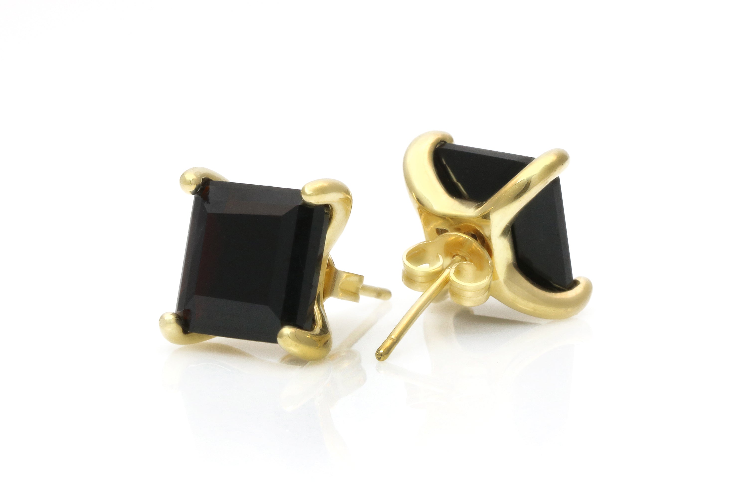 Simple Black Onyx Gold Earrings Earrings Anemone Unique