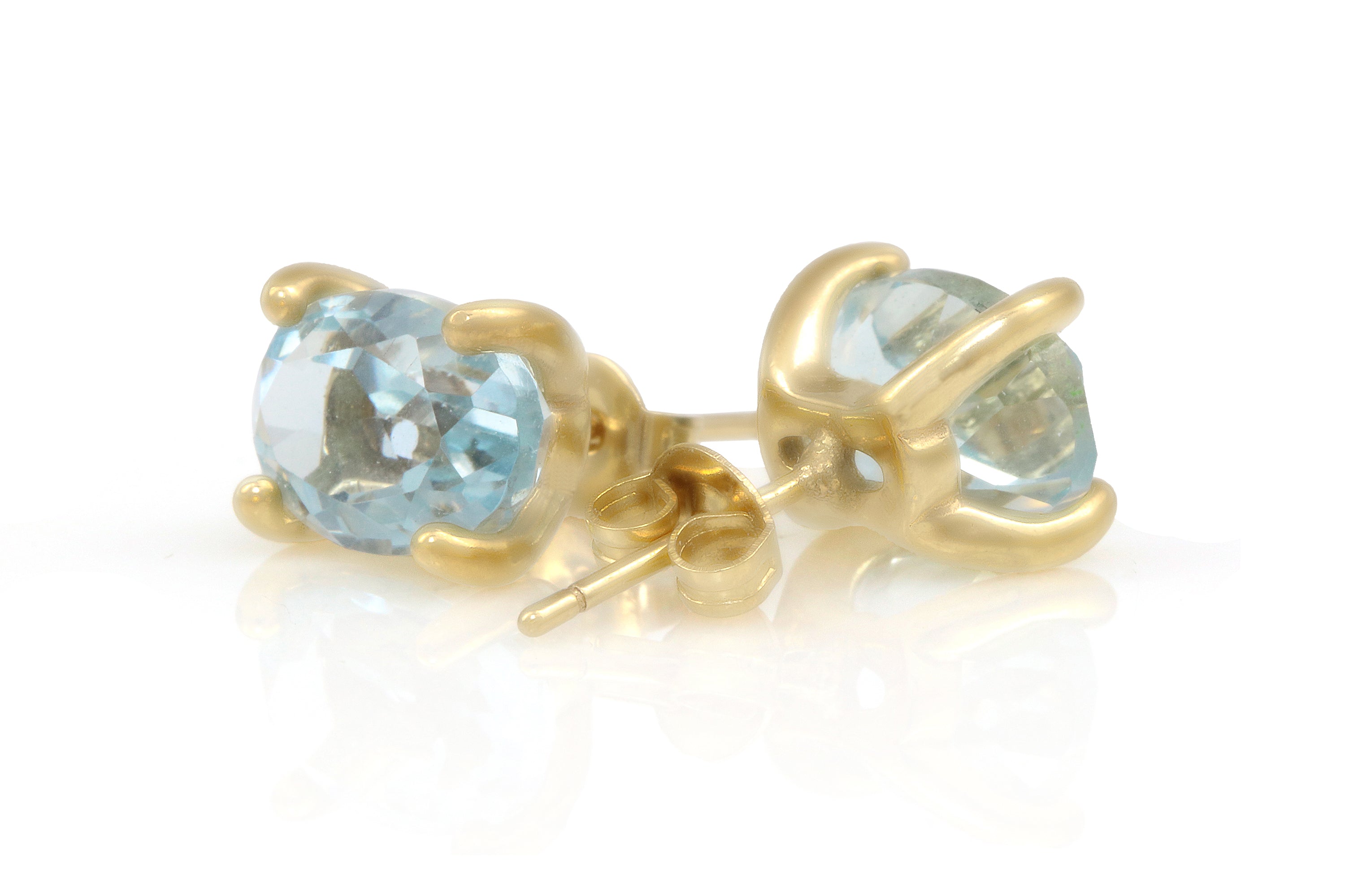 Delicate Topaz Stud Gold Earrings Earrings Anemone Unique