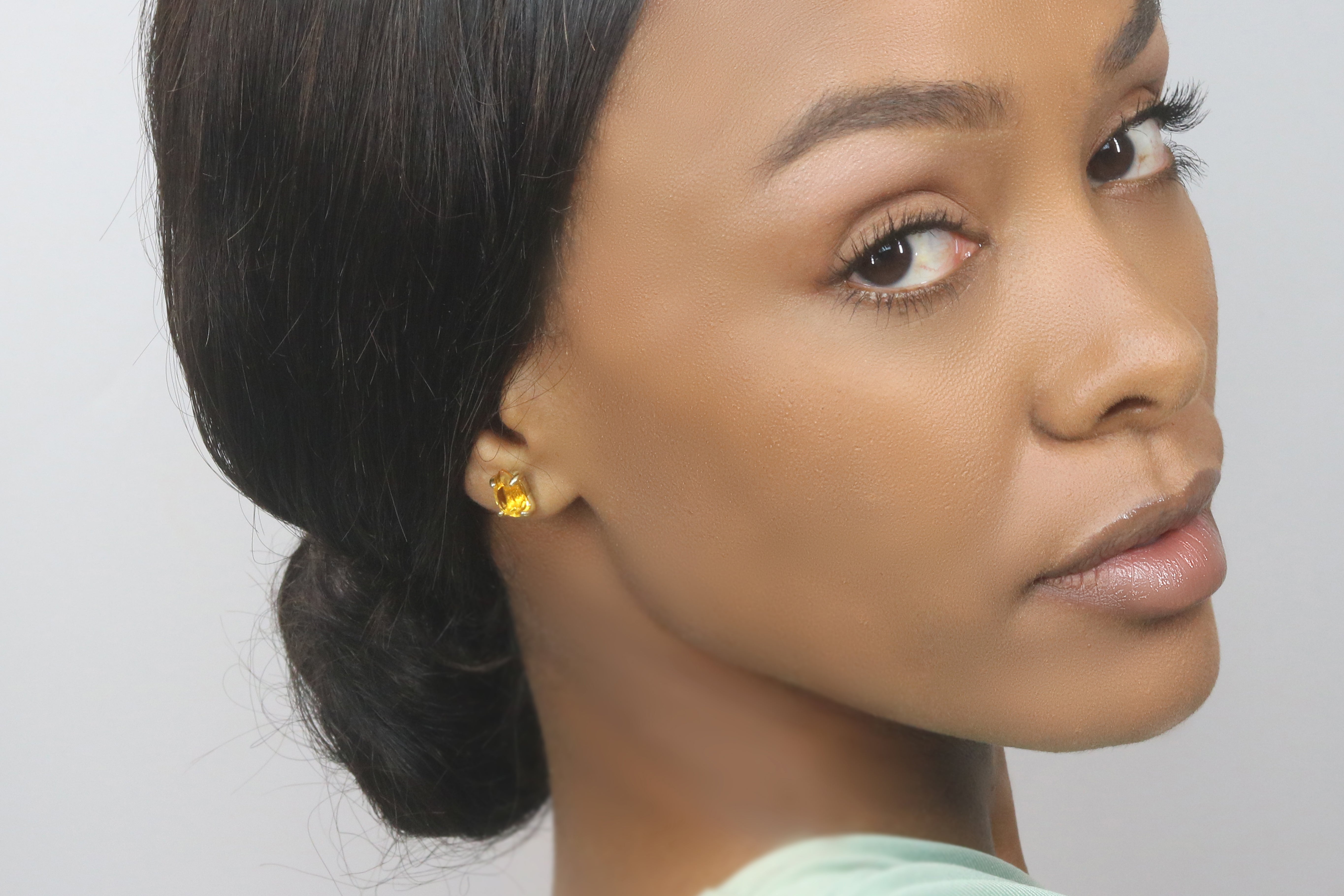 Teardrop Sterling Silver Citrine Earrings Earrings Anemone Unique