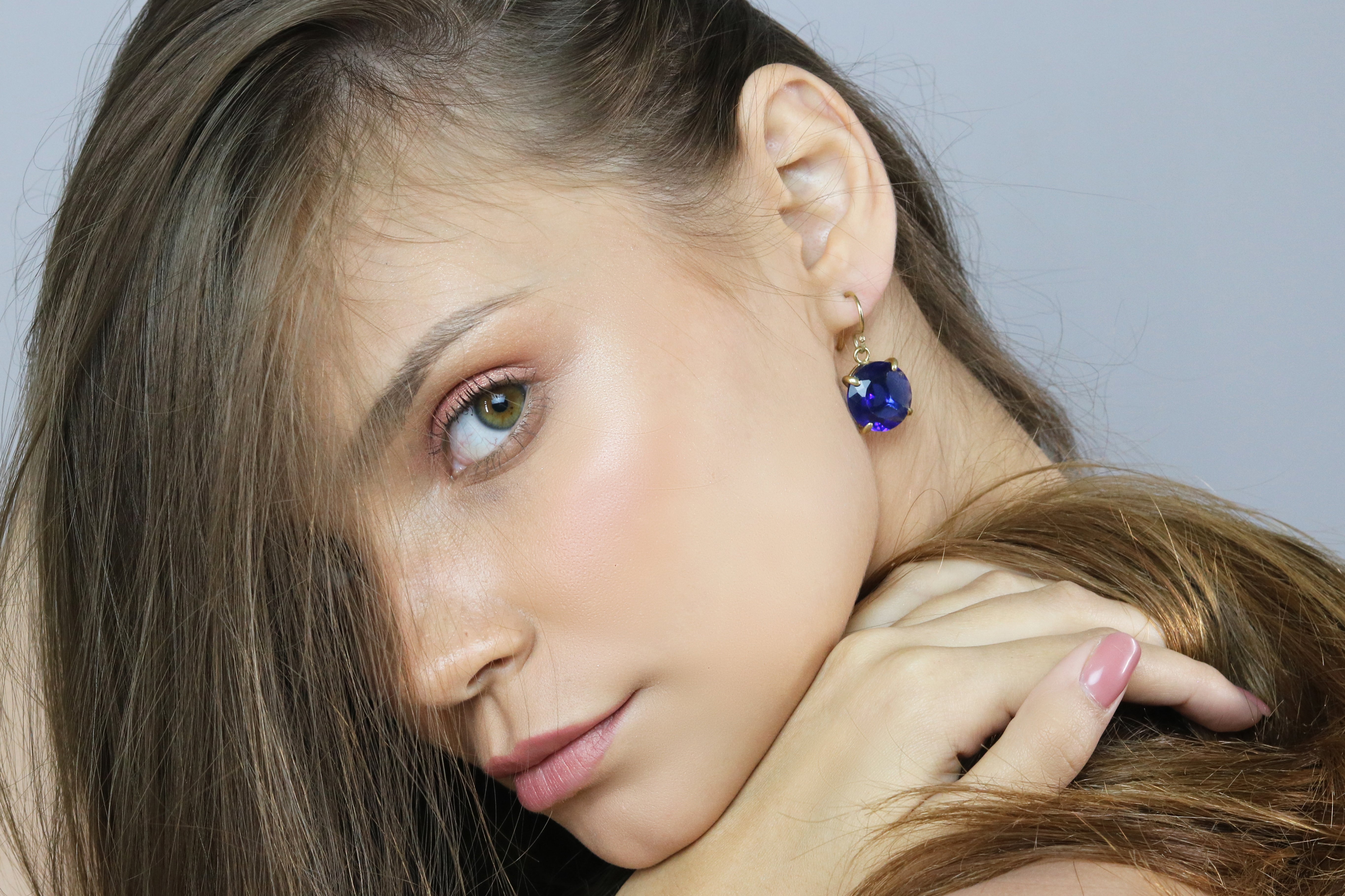 Exquisite Gold Sapphire Earrings Earrings Anemone Jewelry