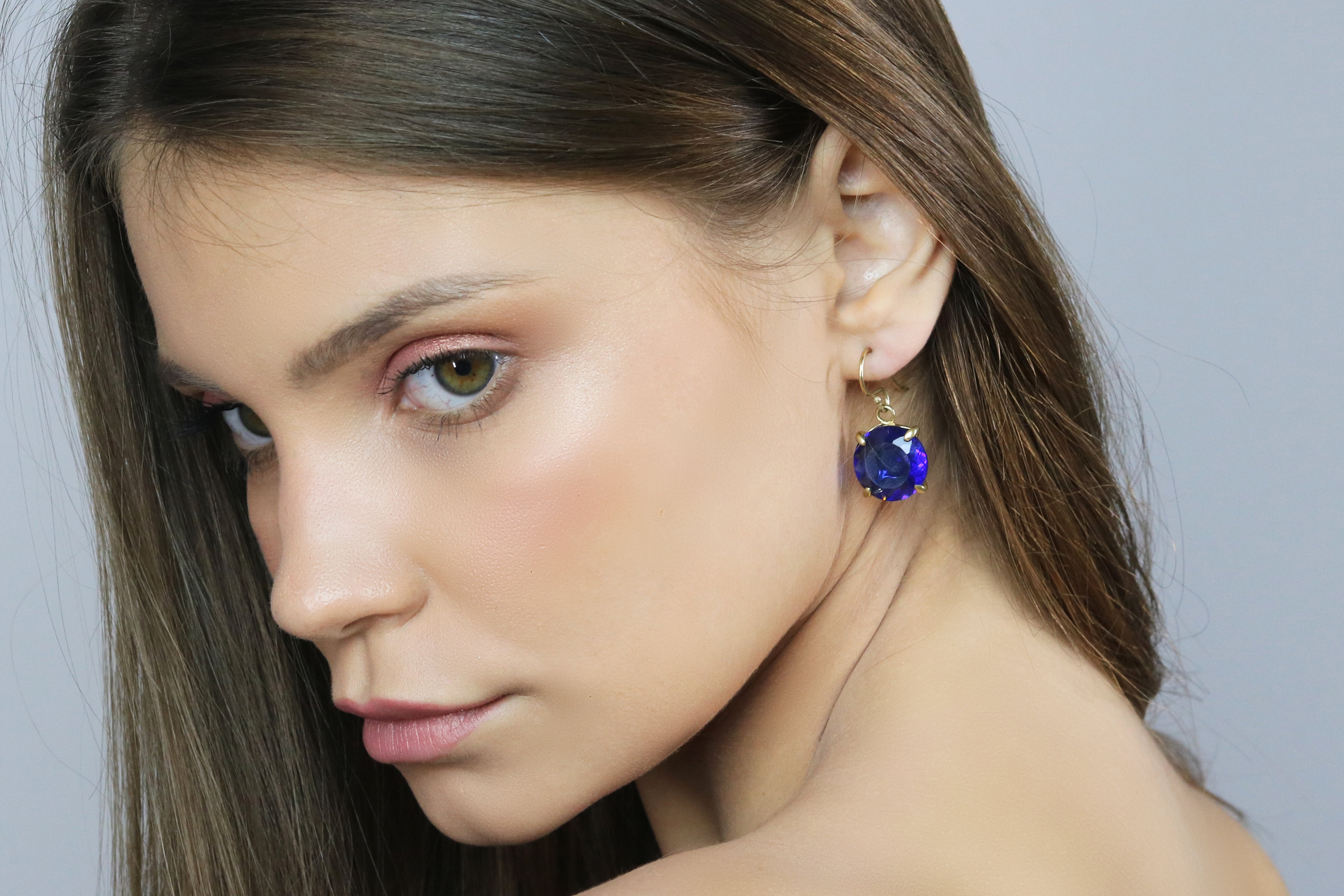 Exquisite Gold Sapphire Earrings Earrings Anemone Jewelry
