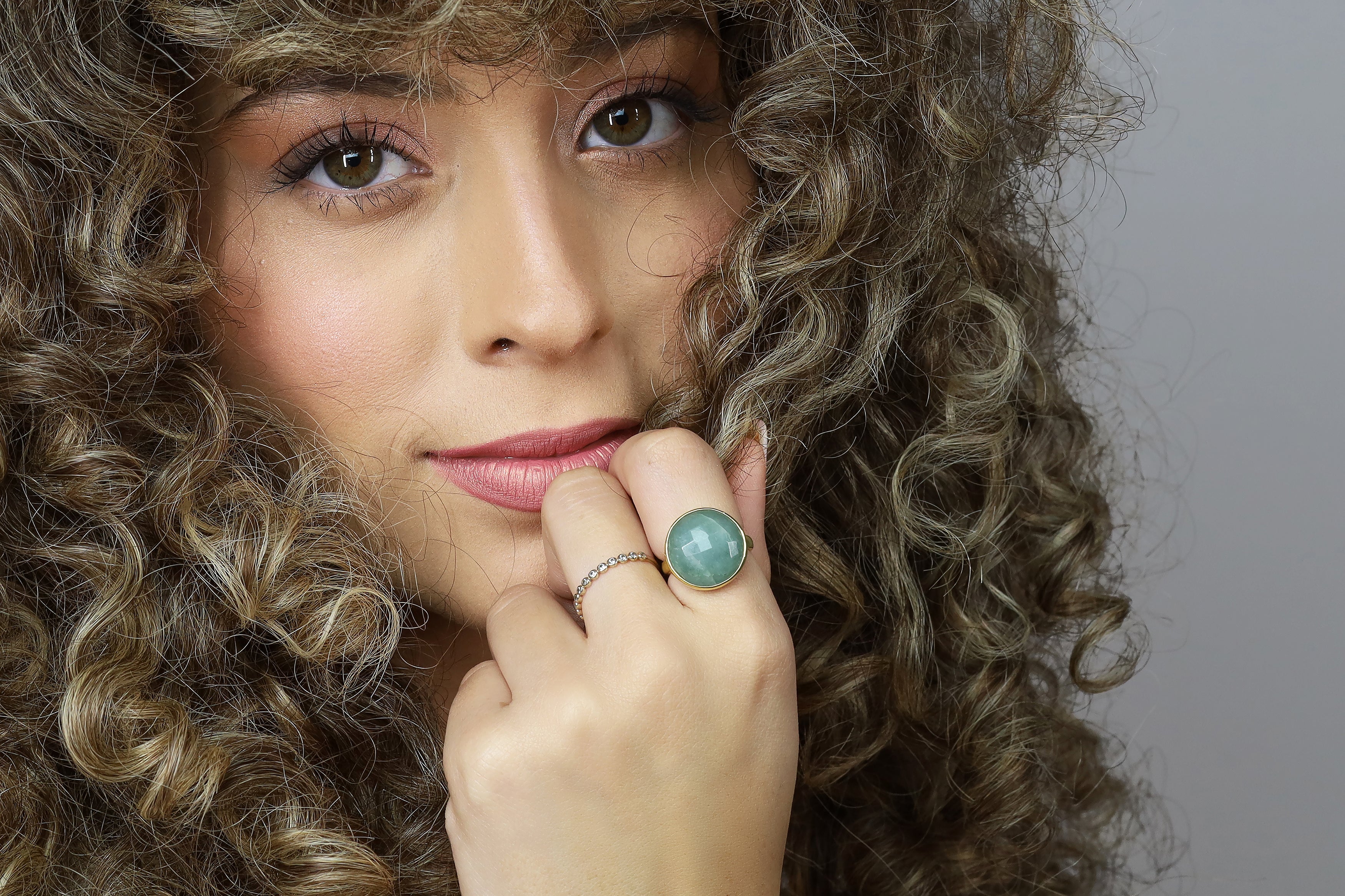 Rose Gold Aquamarine Birthstone Bezel Set Ring Rings Anemone Limited