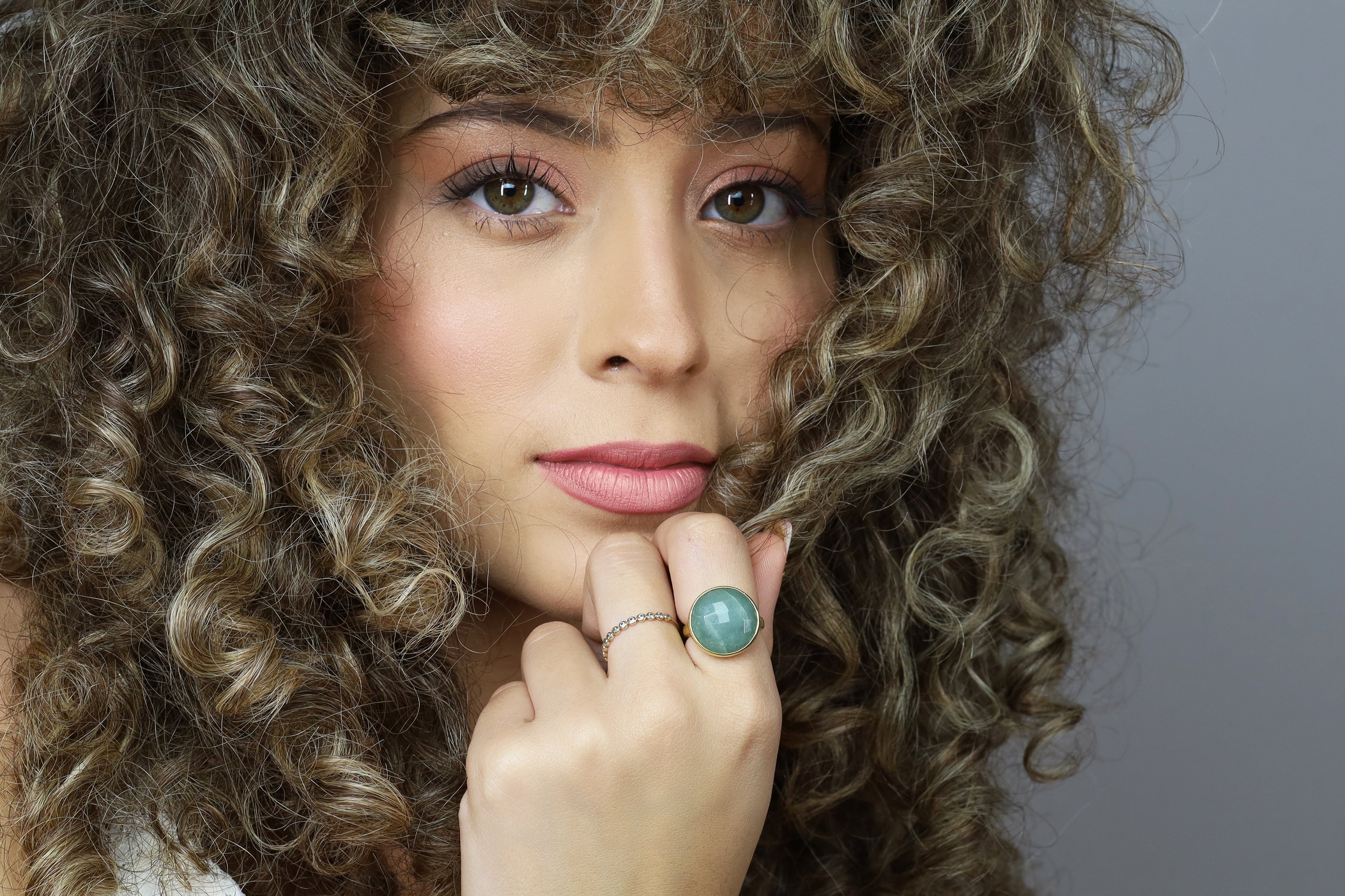 Rose Gold Aquamarine Birthstone Bezel Set Ring Rings Anemone Limited