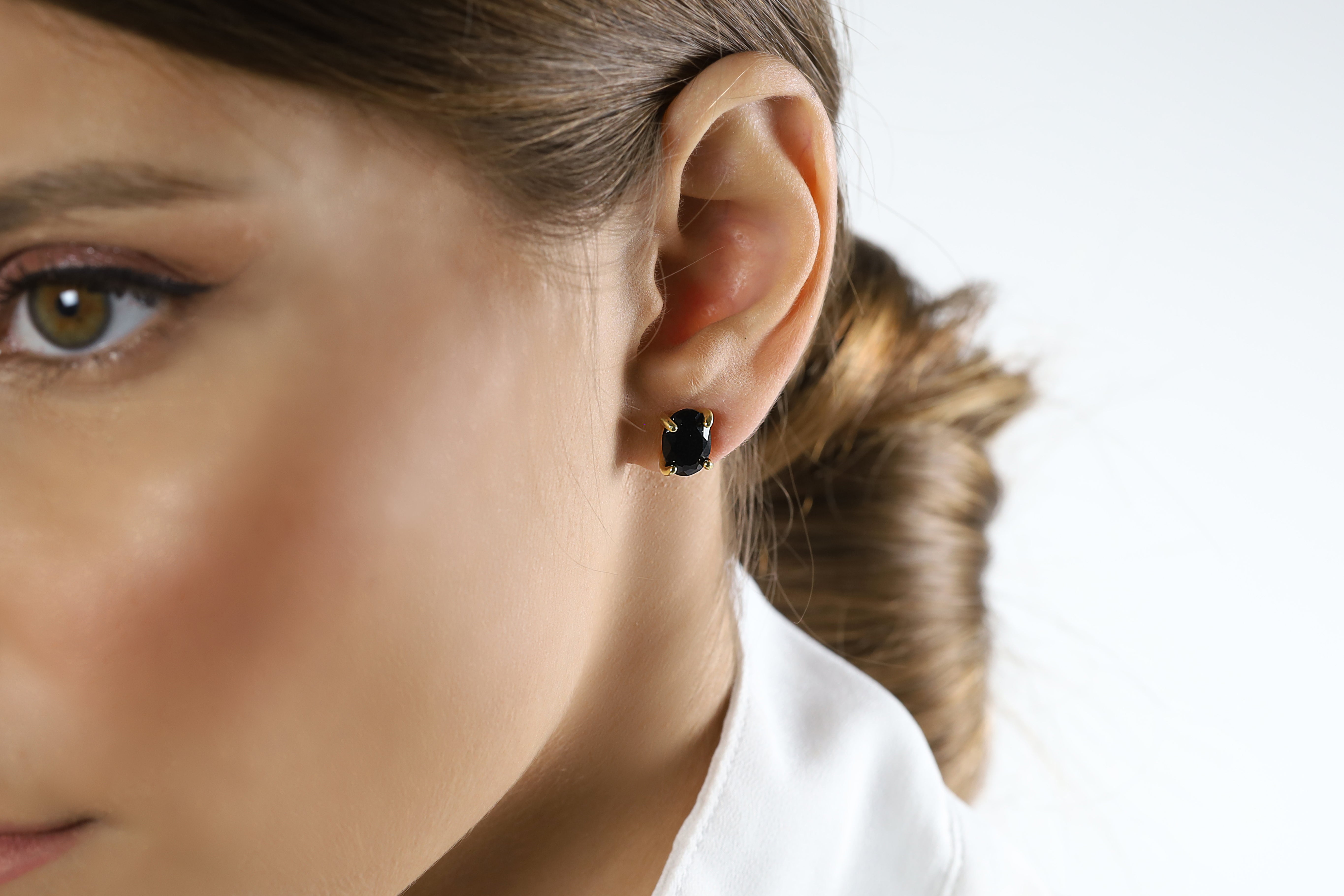 Versatile Oval Onyx Gold Earrings Earrings Anemone Unique