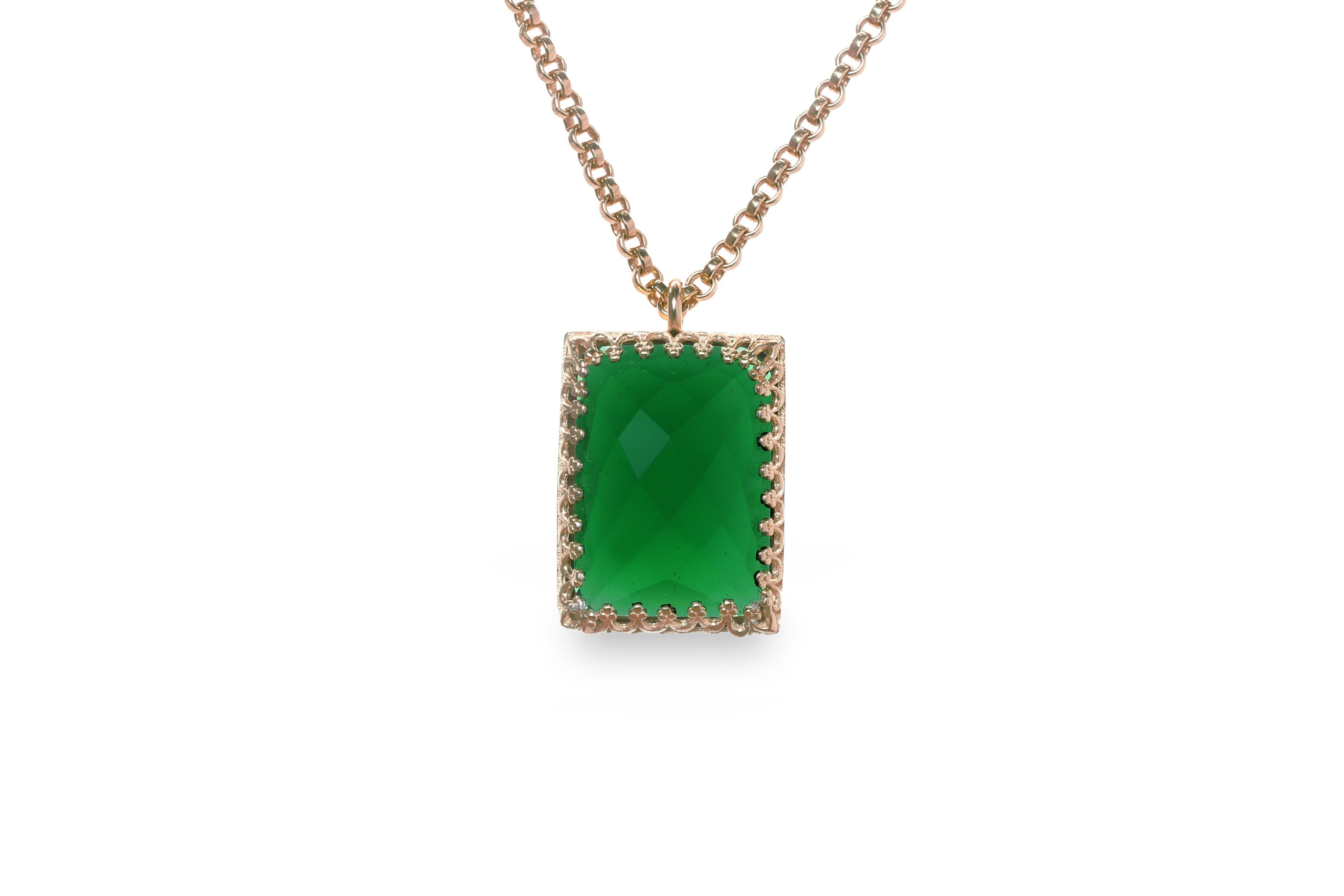Amusing Emerald Gold Filled Necklace necklaces Anemone Jewelry