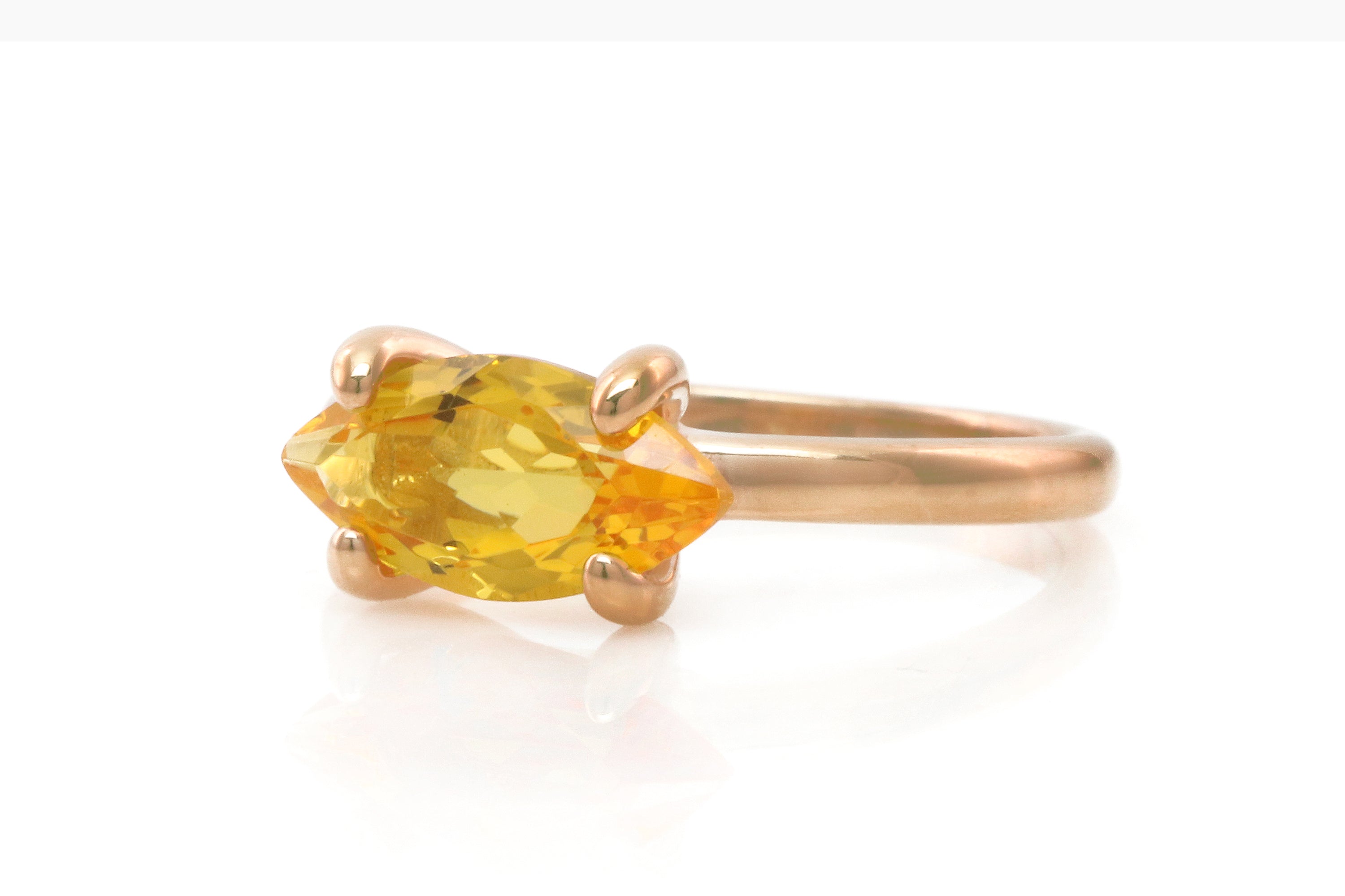Brilliant Citrine Sterling Silver Ring Rings Anemone Unique
