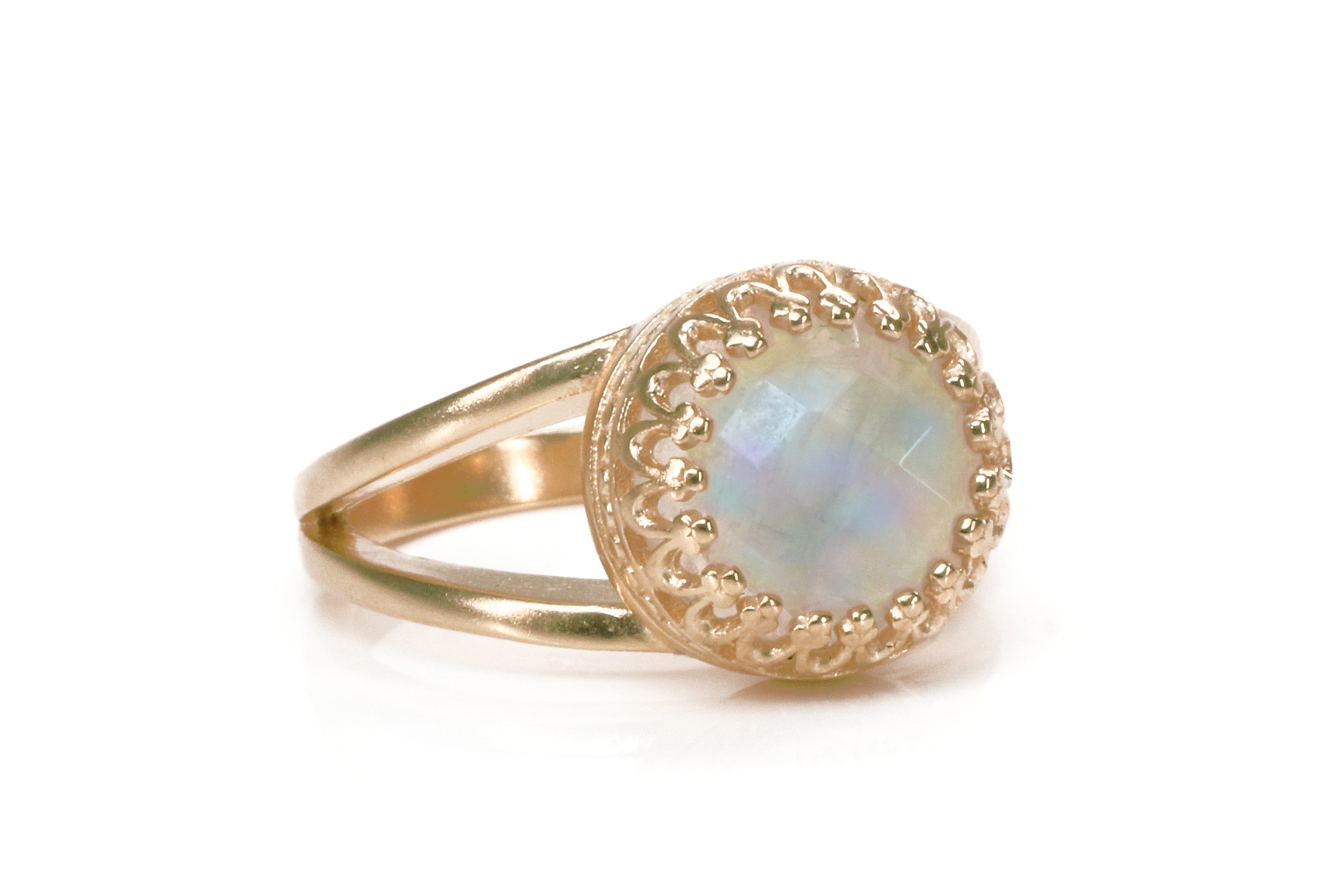 Dainty Moonstone Gold Jewelry Ring Rings Anemone Jewelry