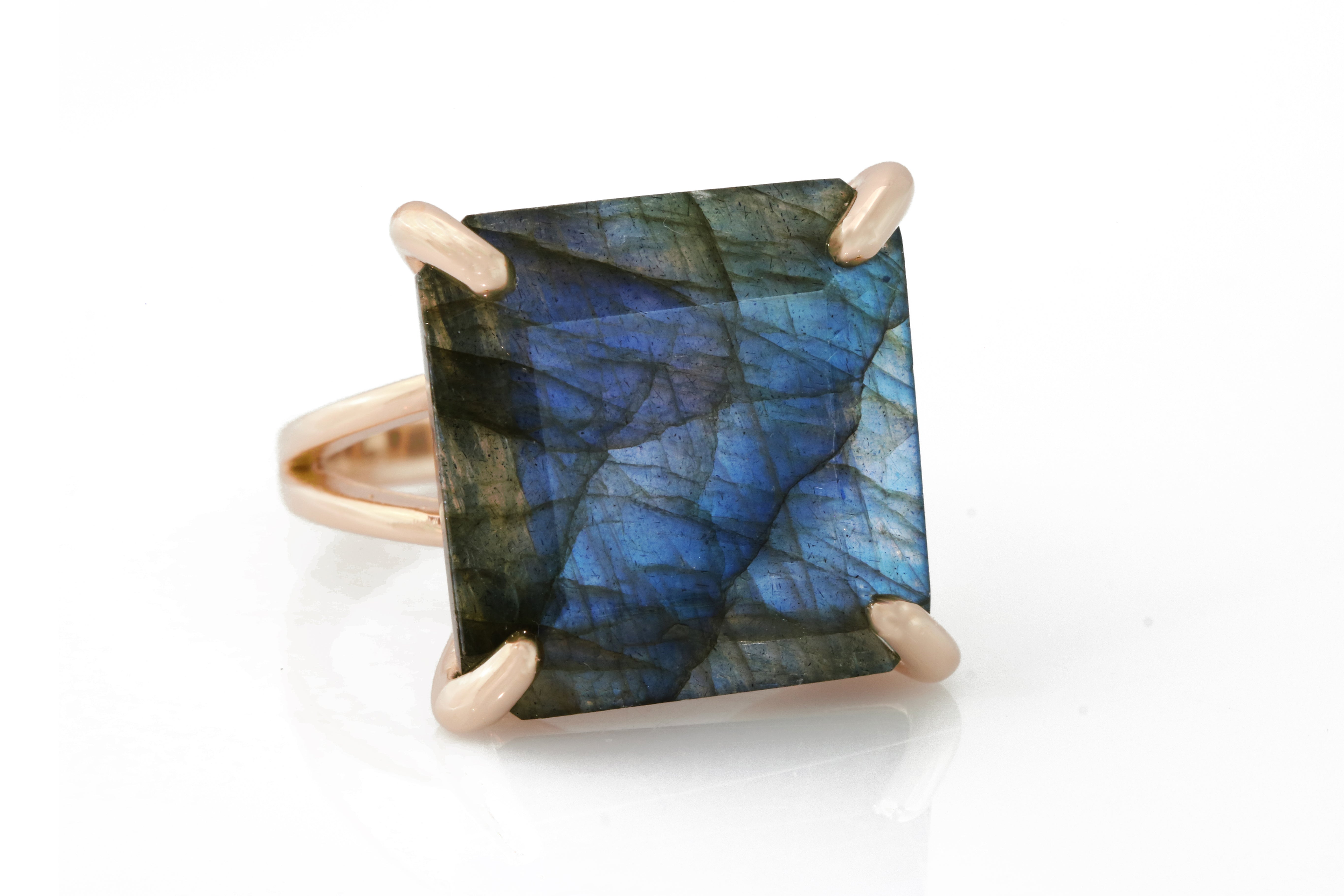 Cocktail Labradorite Ring in Gold Filled Rings Anemone Jewelry