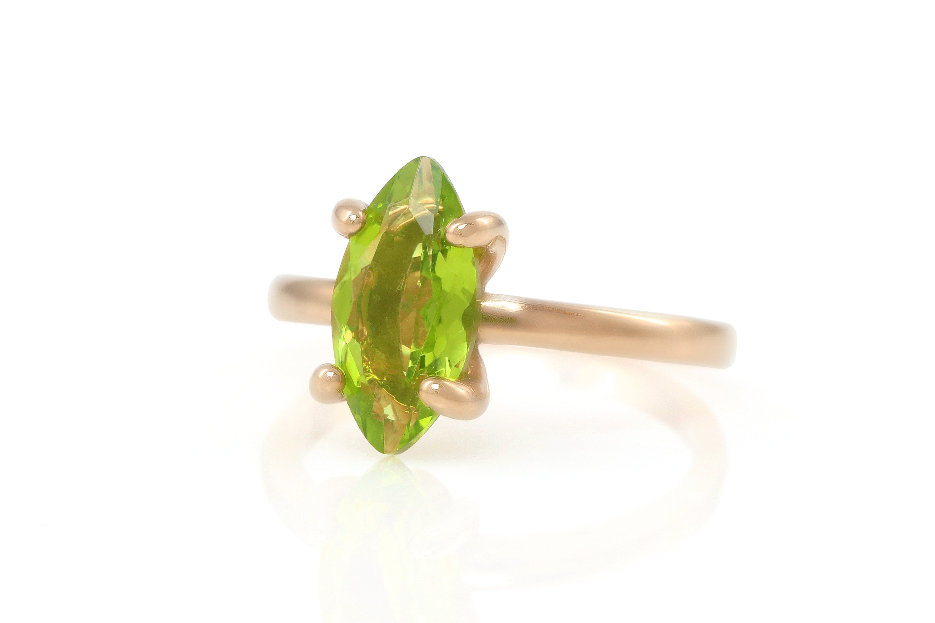 Unique Peridot Ring in 925 Sterling Silver Rings Anemone Unique