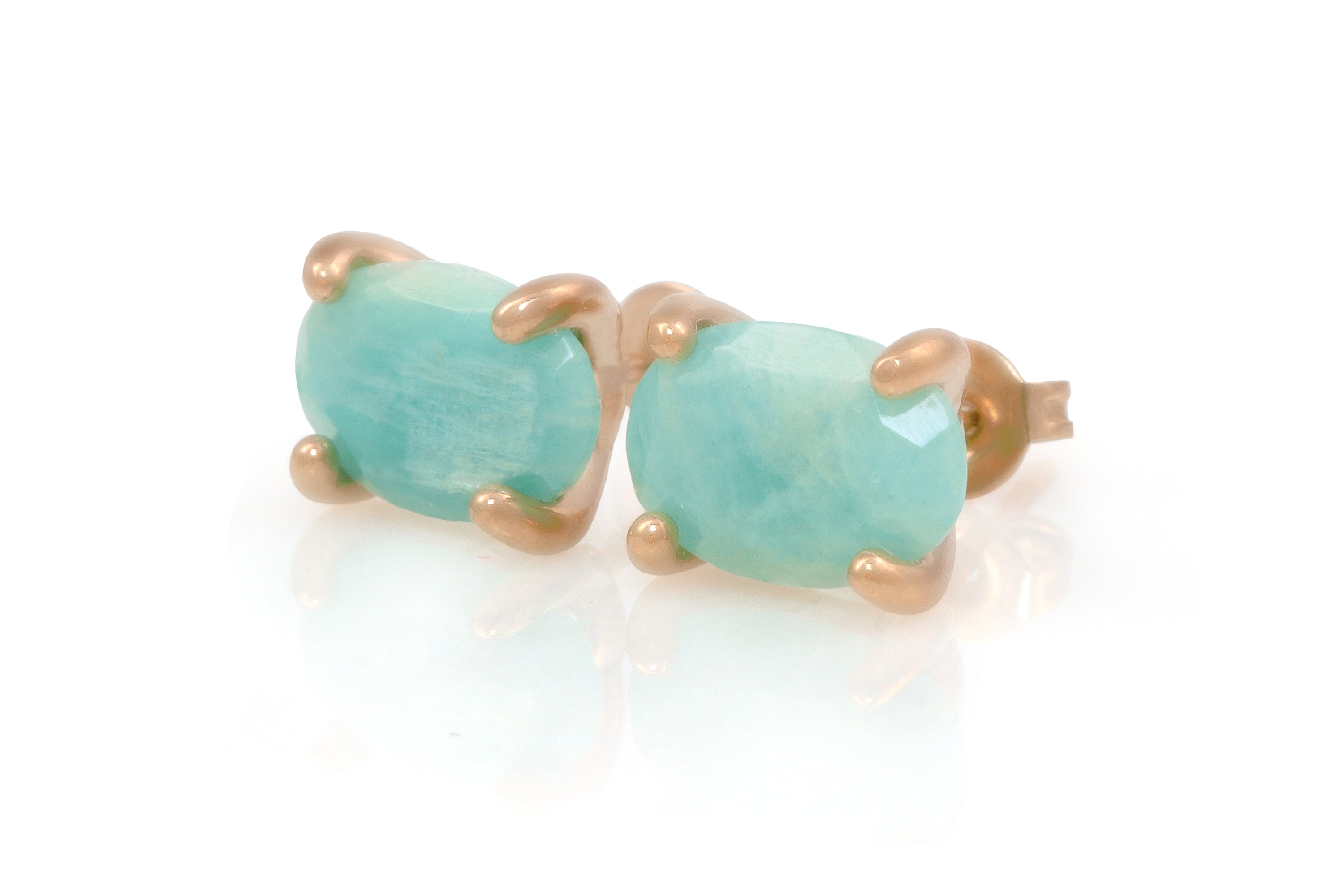 Chic Amazonite Stone Sterling Silver Earrings Earrings Anemone Unique
