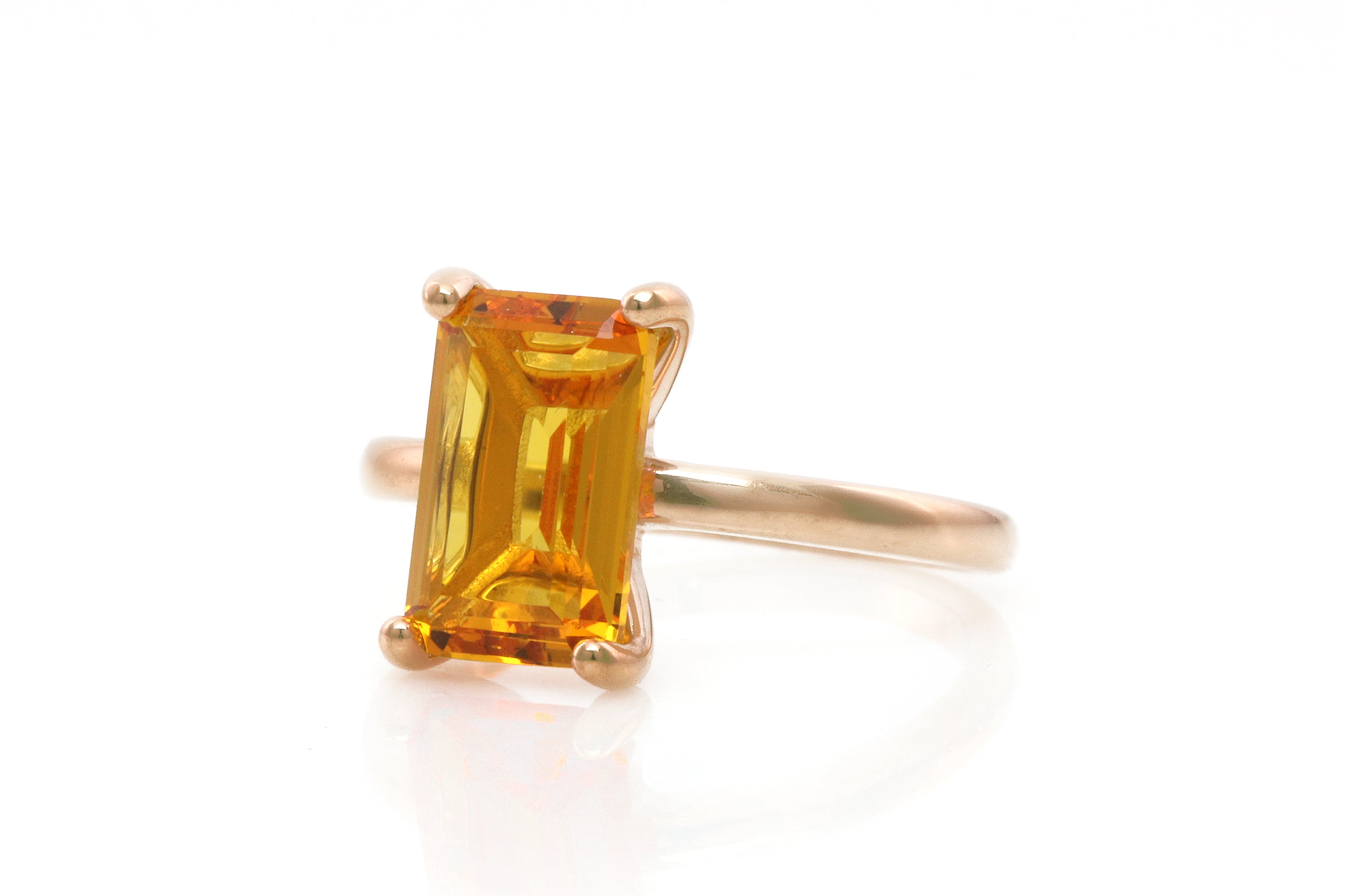Citrine in Rose Gold 14k Jewelry Ring Rings Anemone Unique