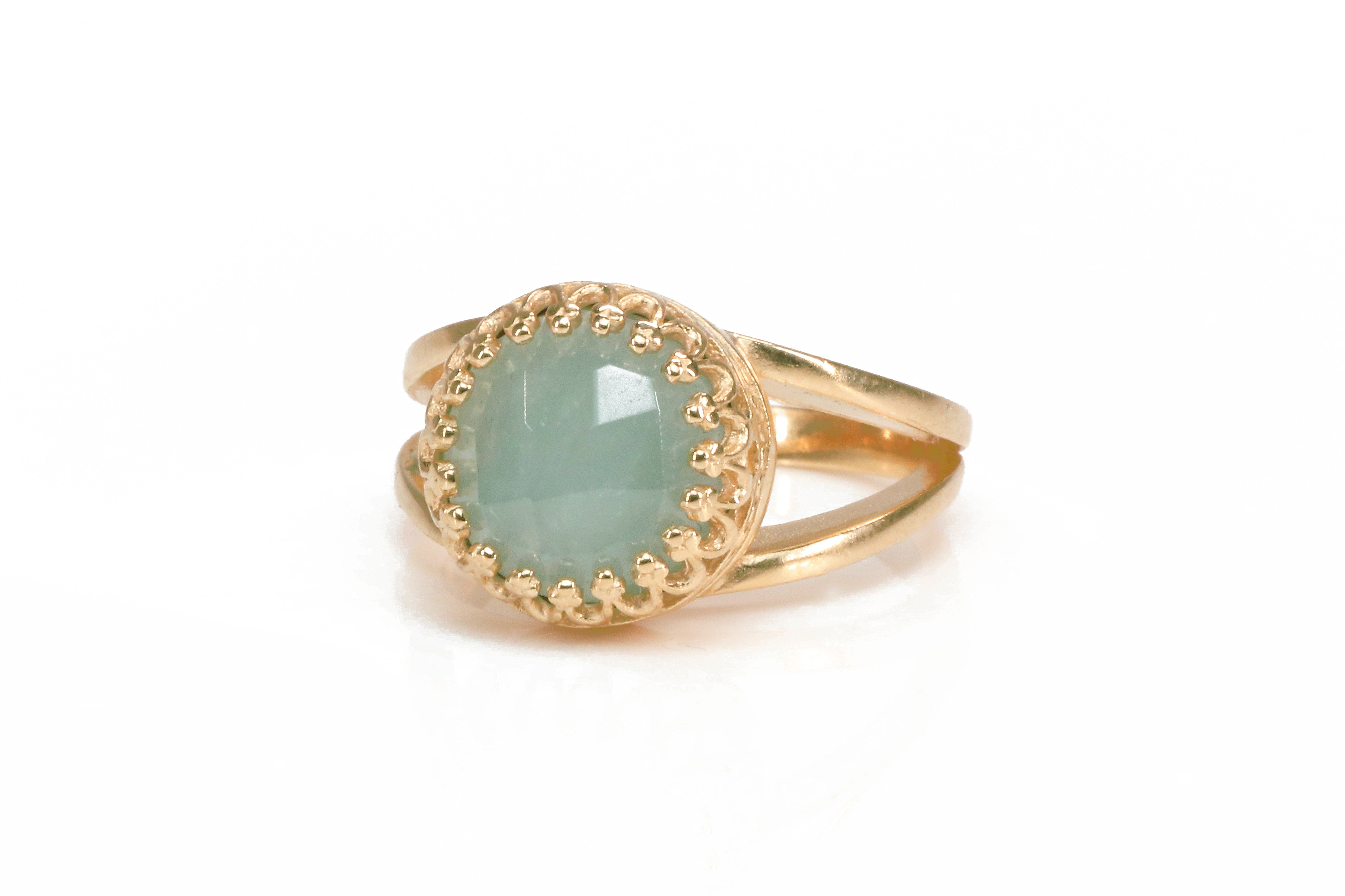 Aquamarine Gemstone in 925 Sterling Silver Rings Anemone Jewelry