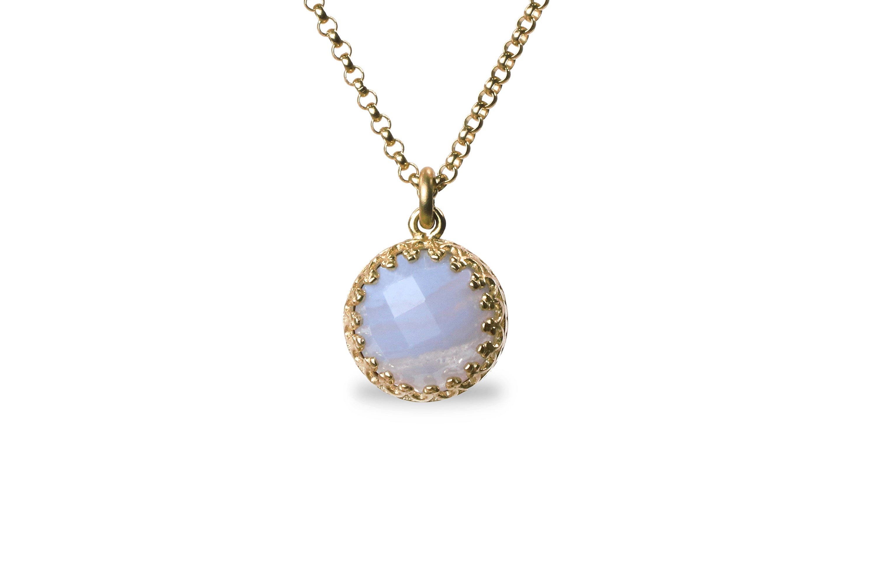 Lovely 10MM Lace Agate Necklace necklaces Anemone Jewelry