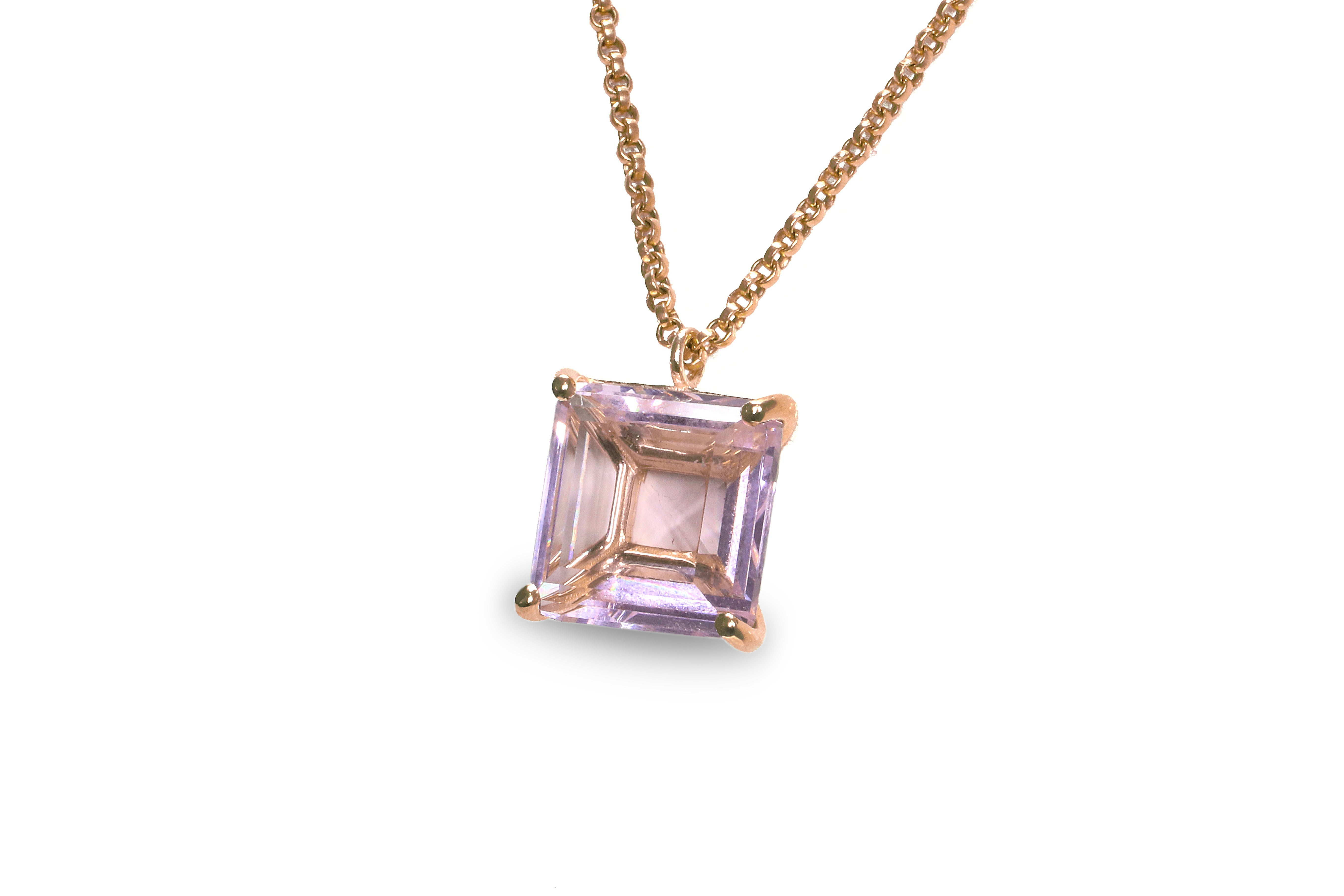 Silver Rose Quartz Statement Necklace necklaces Anemone Jewelry