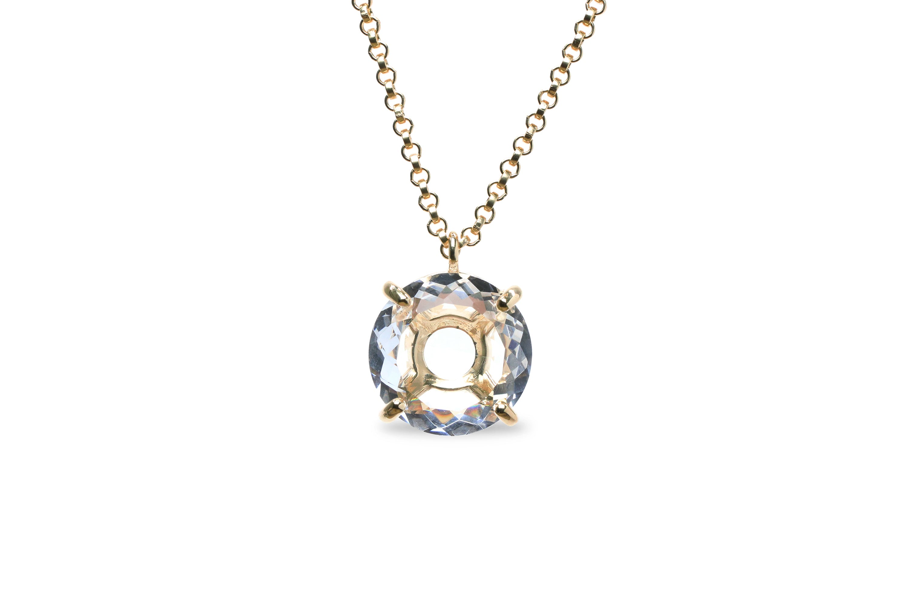 Lustrous Round Quartz Necklace necklaces Anemone Jewelry