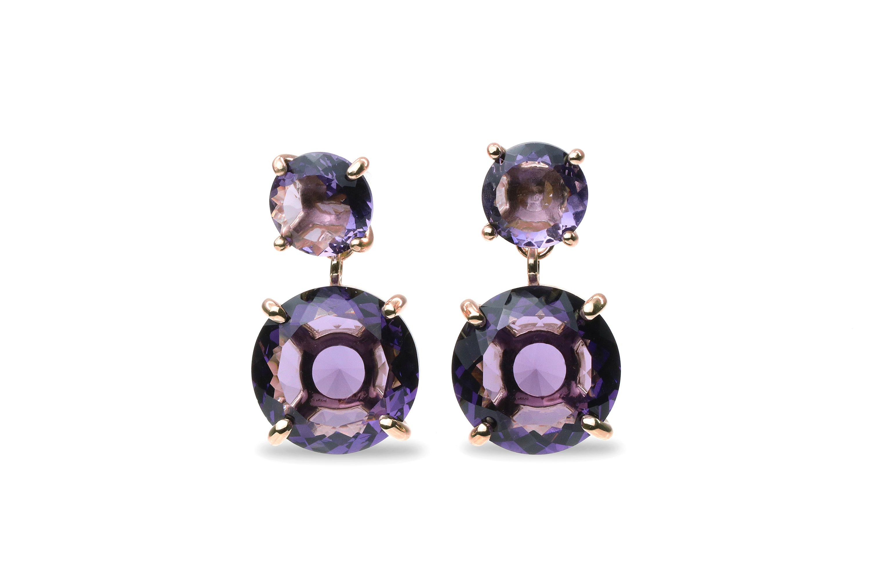 Vibrant Amethyst Sterling Silver Earrings Earrings Anemone Jewelry