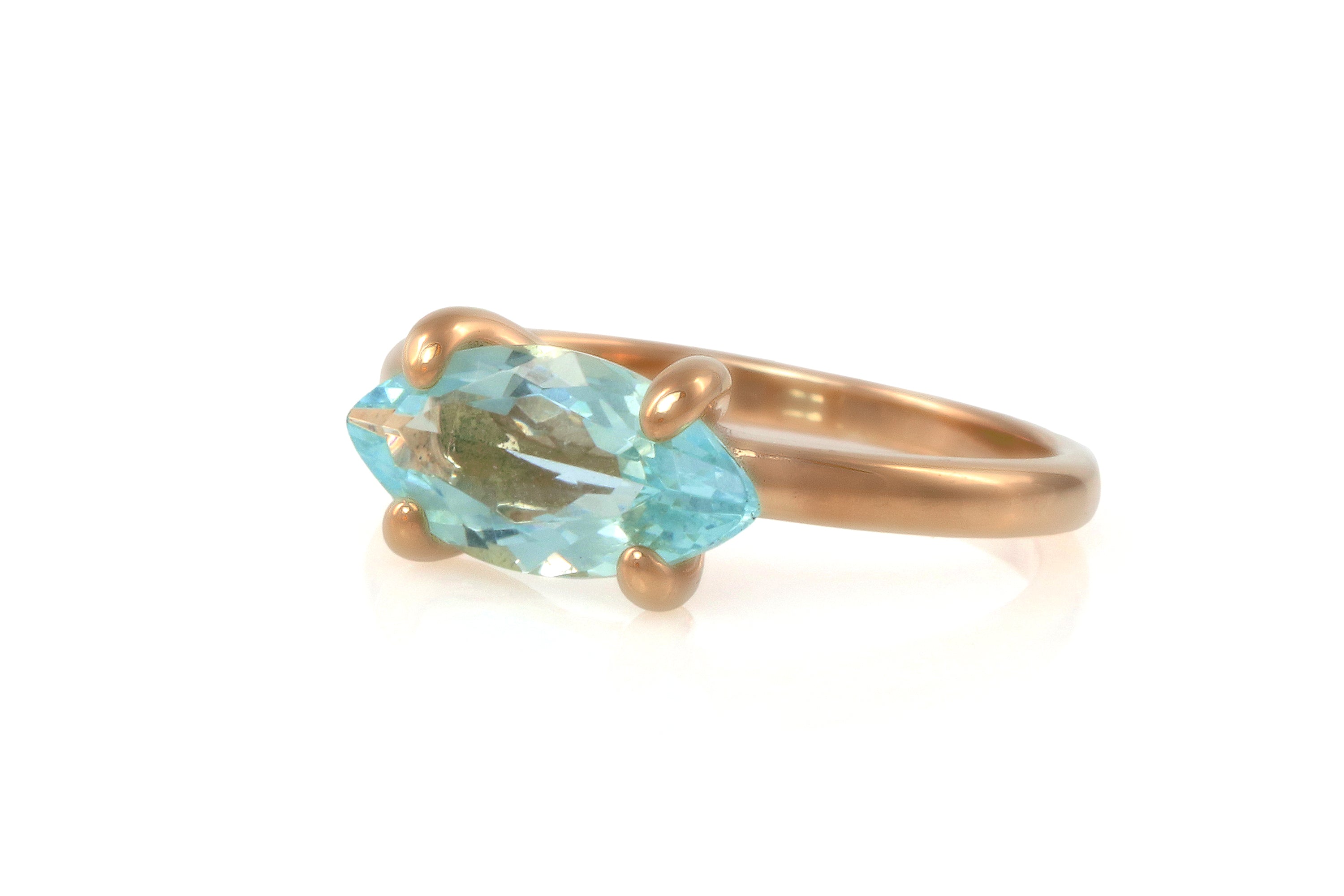 Dainty Sterling Silver Topaz Ring Rings Anemone Unique