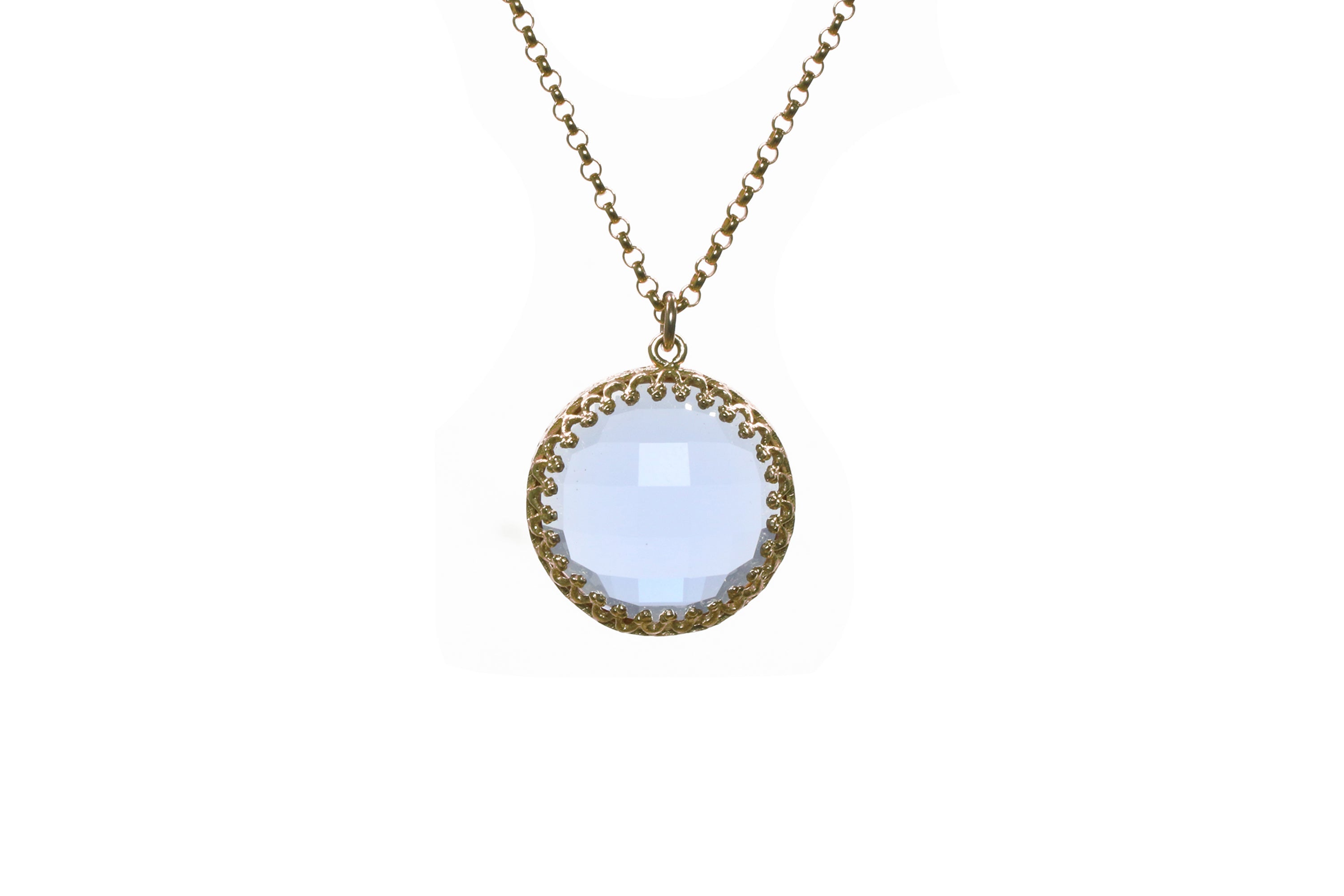 Sleek Gold Blue Tanzanite Necklace necklaces Anemone Jewelry