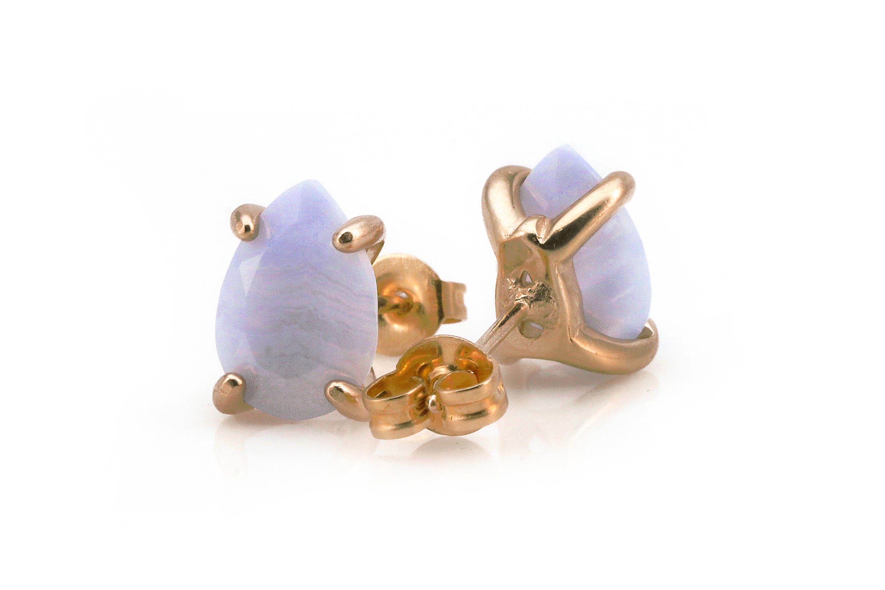 Chic Lace Agate Jewelry Earrings in Gold Earrings Anemone Unique