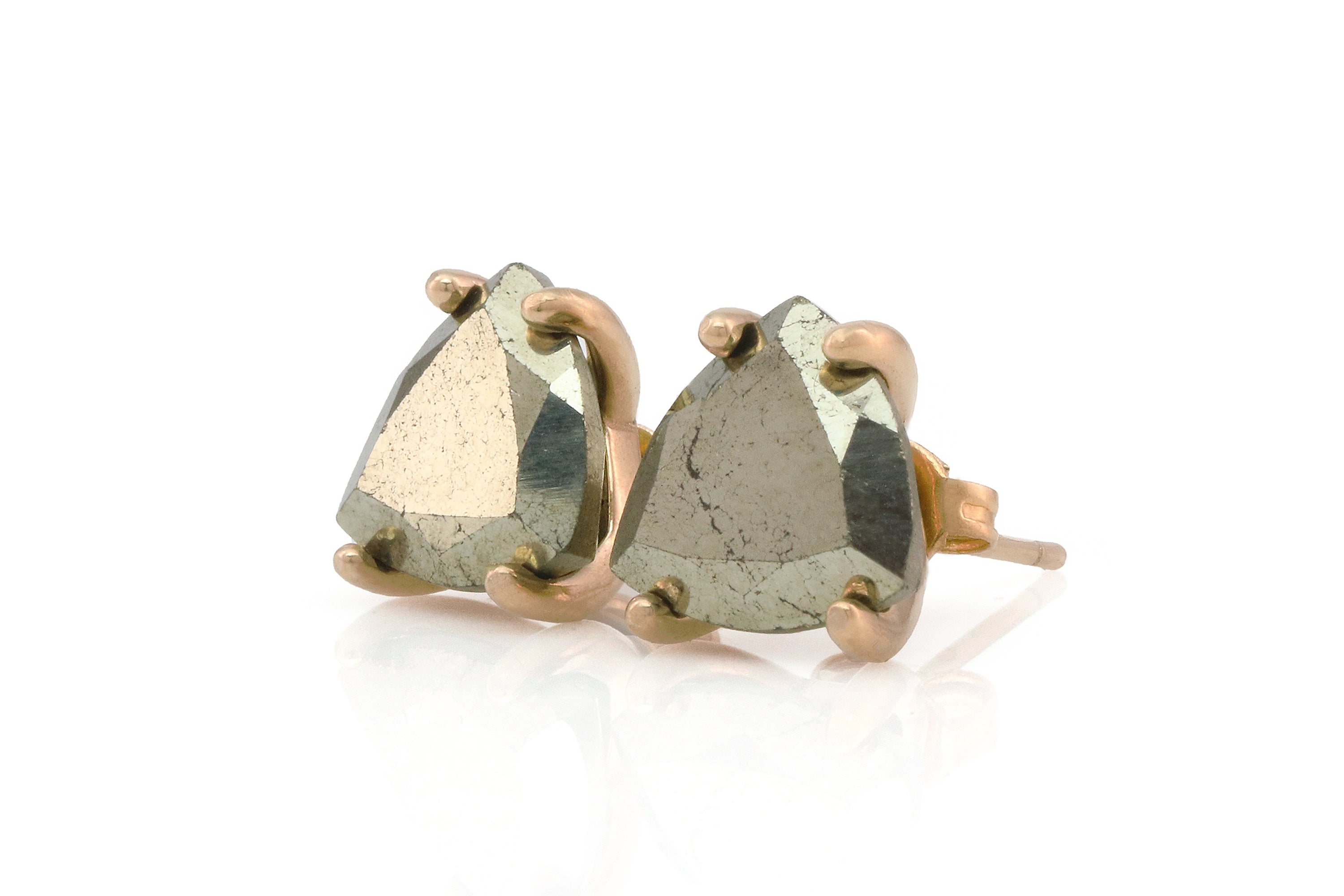 Trilliant 925 Sterling Silver Pyrite Earrings Earrings Anemone Unique