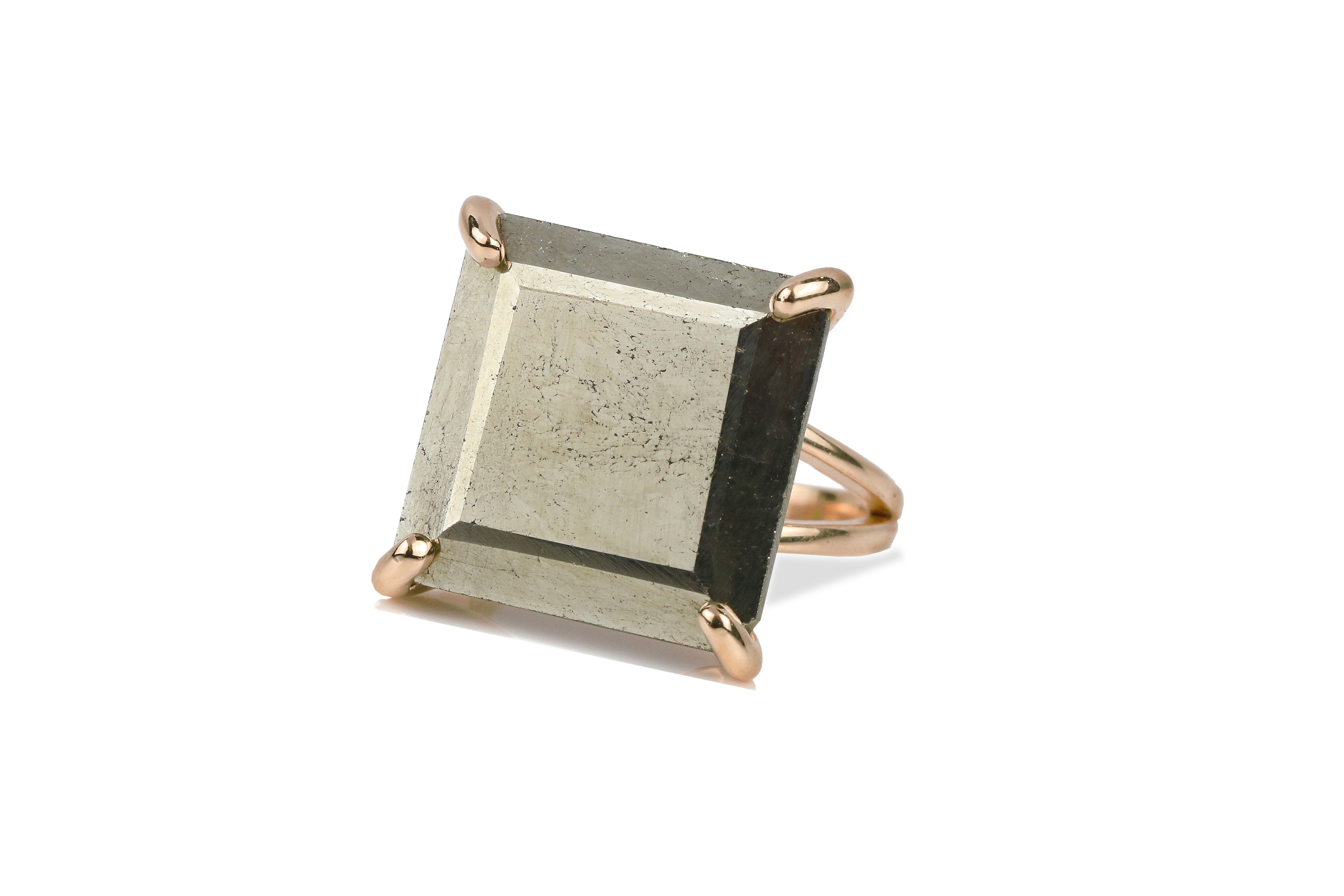 Statement Jewelry Natural Pyrite Sterling Silver Ring Rings Anemone Jewelry