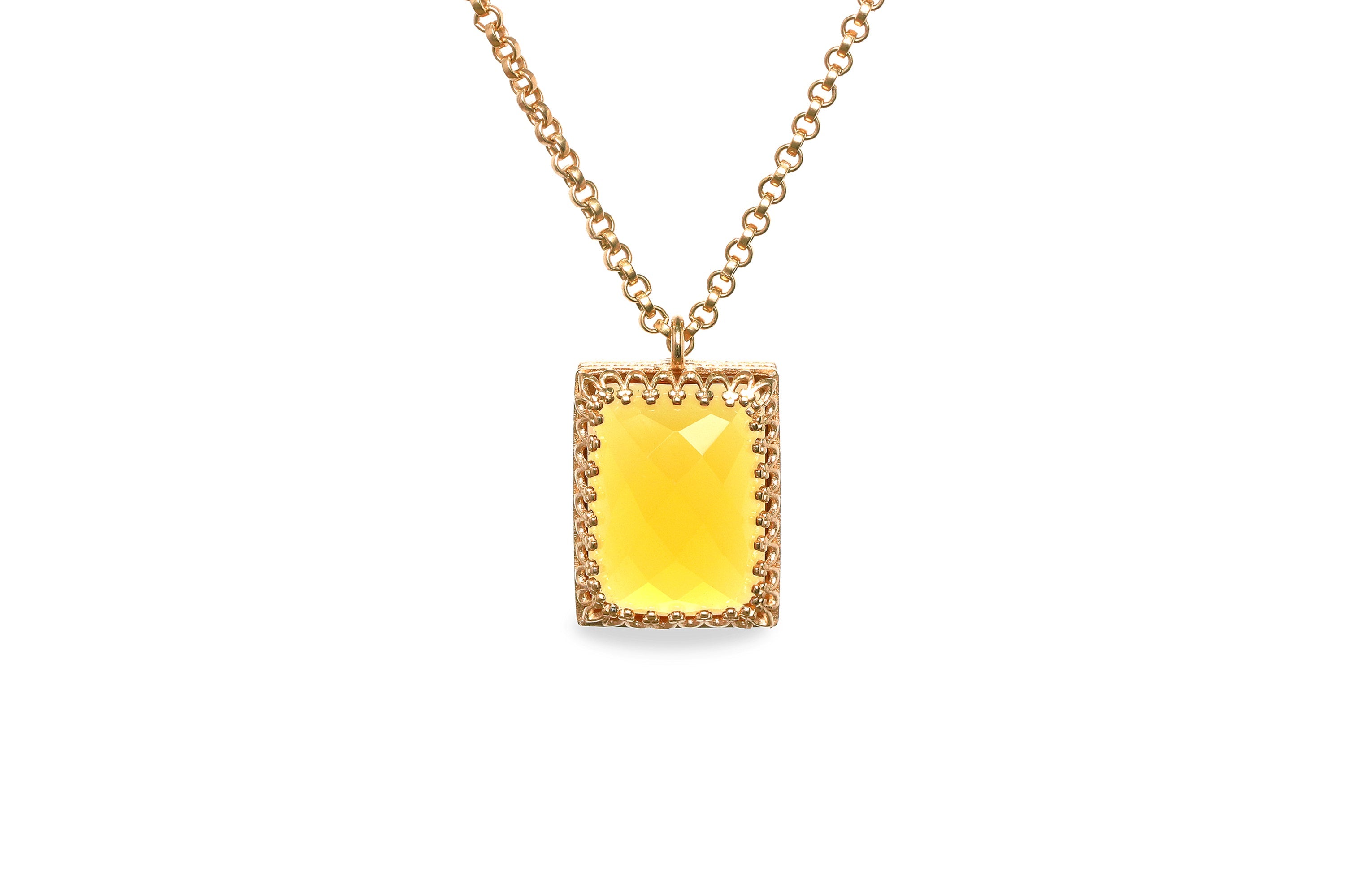 Gleaming Citrine Necklace in 14k Gold Filled necklaces Anemone Jewelry