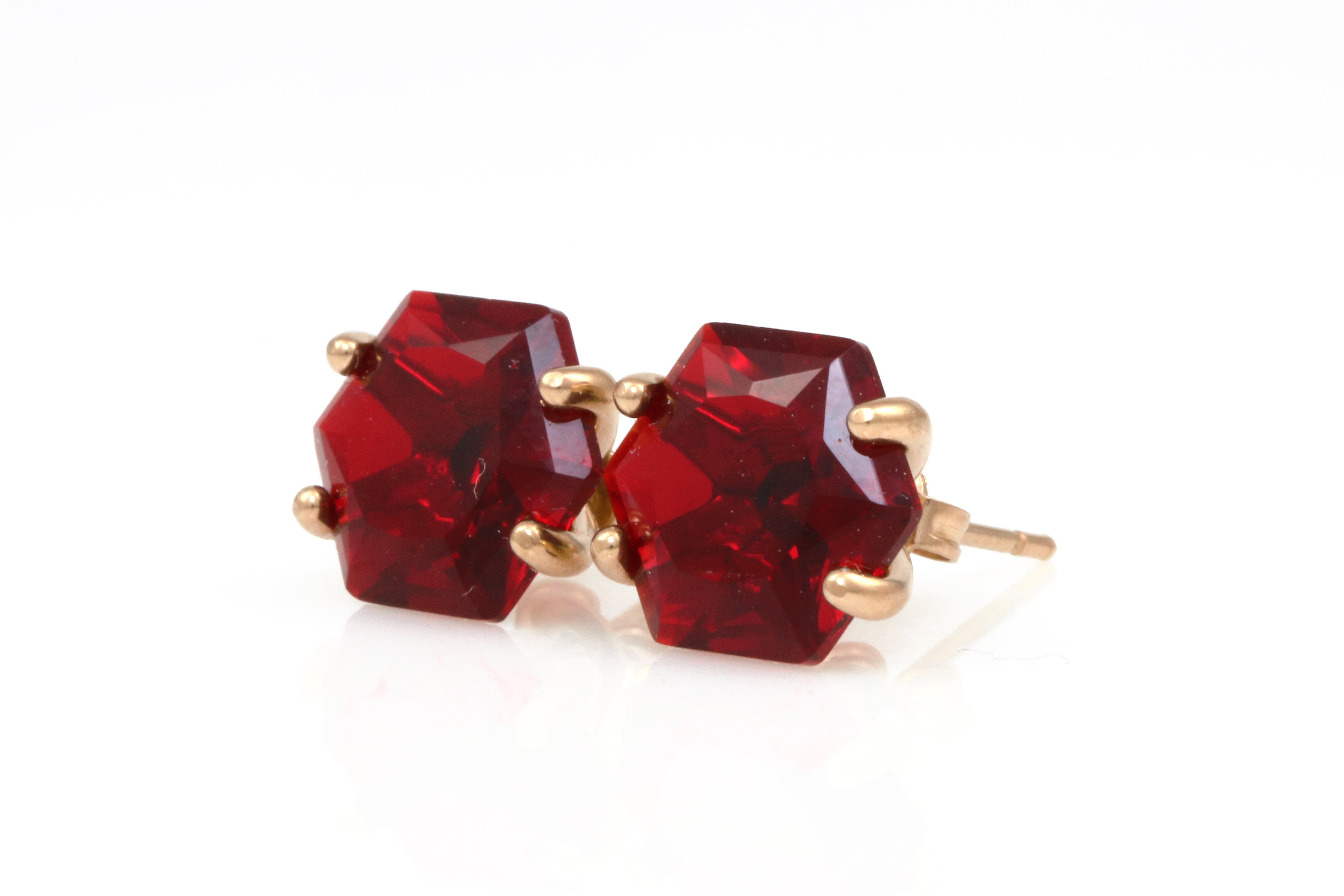 Unique Garnet Sterling Silver Earrings Earrings Anemone Unique