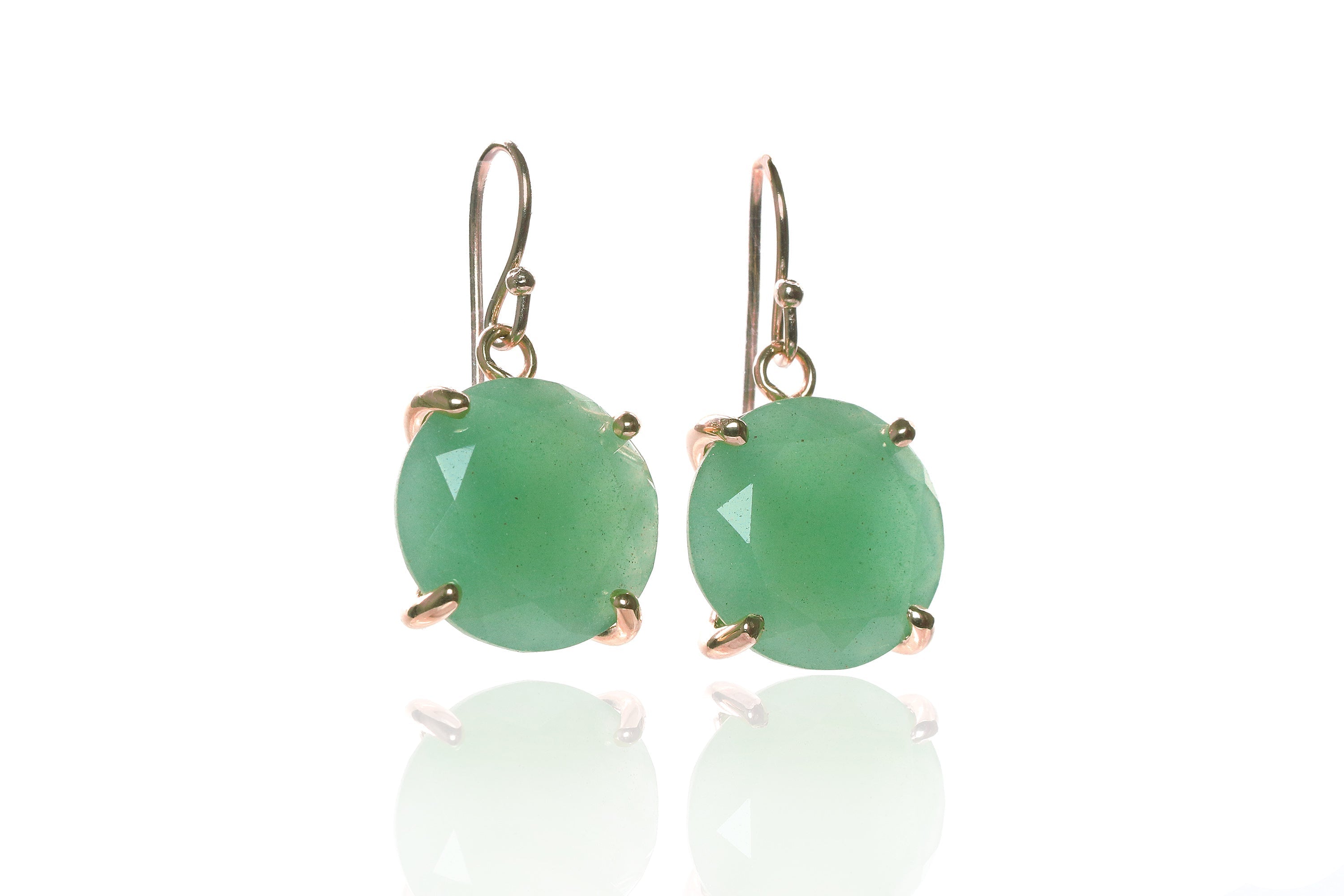 Green Aventurine Gold Filled Earrings Earrings Anemone Jewelry