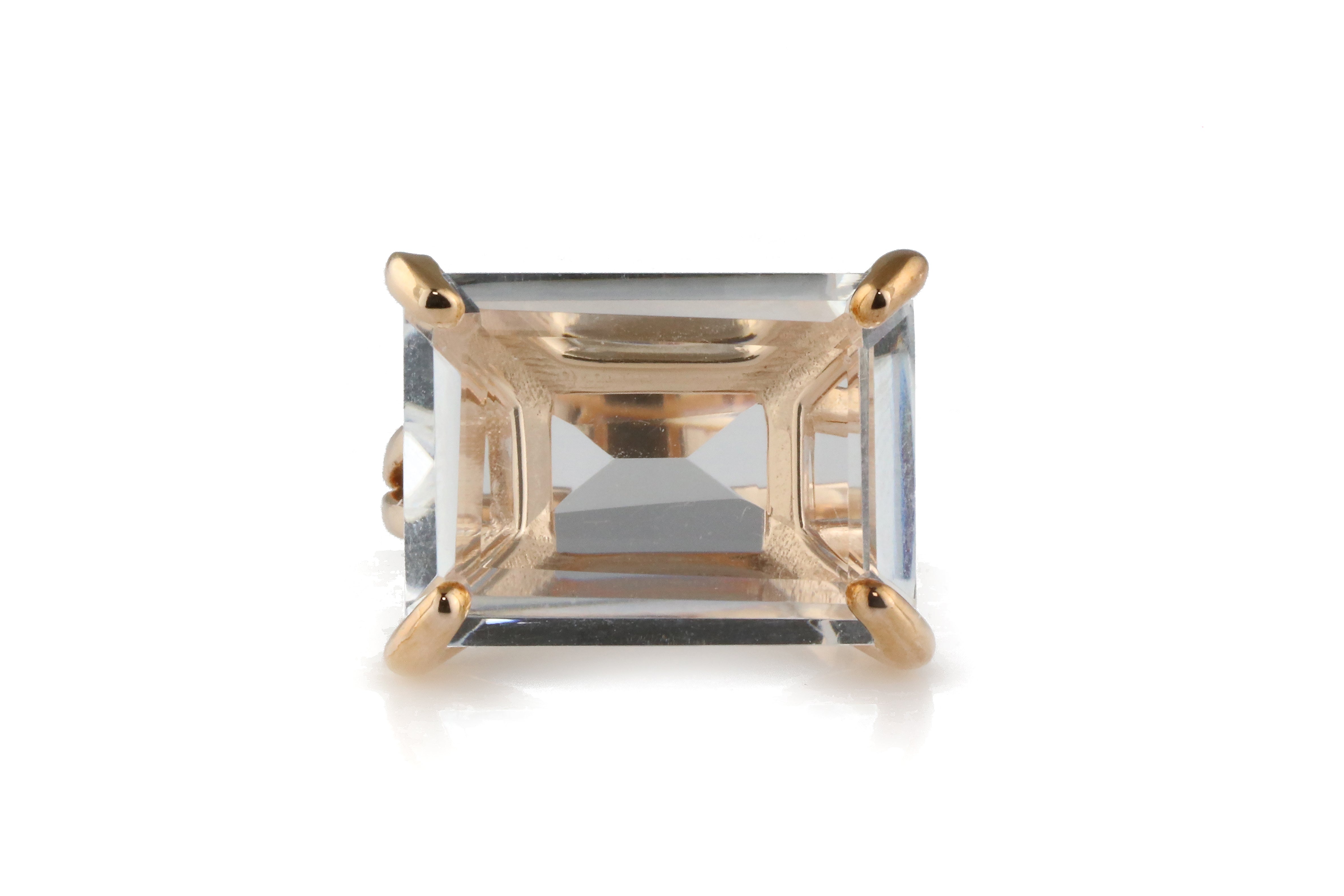 Rose Gold Crystal Quartz Gemstone Ring Rings Anemone Jewelry