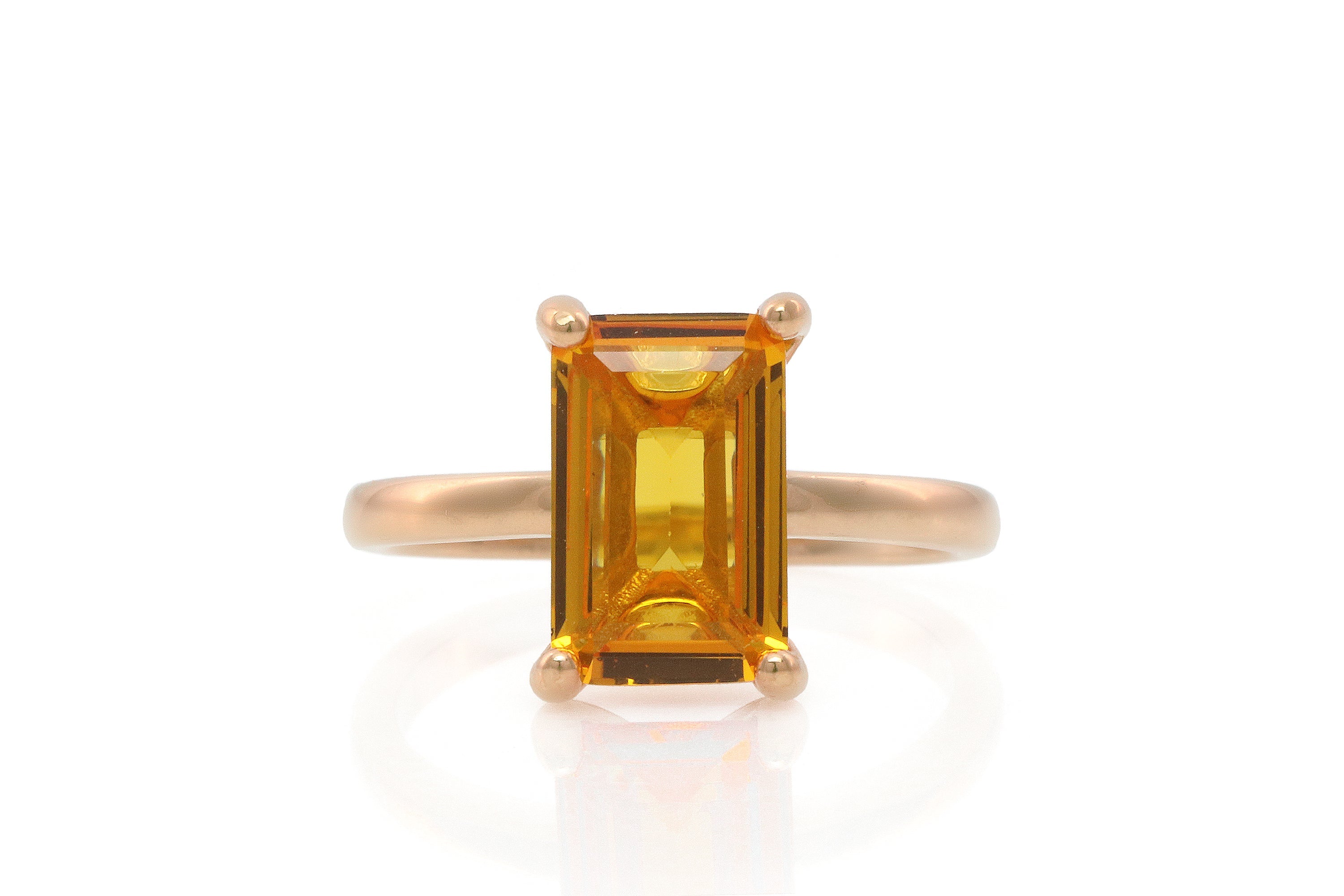 Citrine in Rose Gold 14k Jewelry Ring Rings Anemone Unique