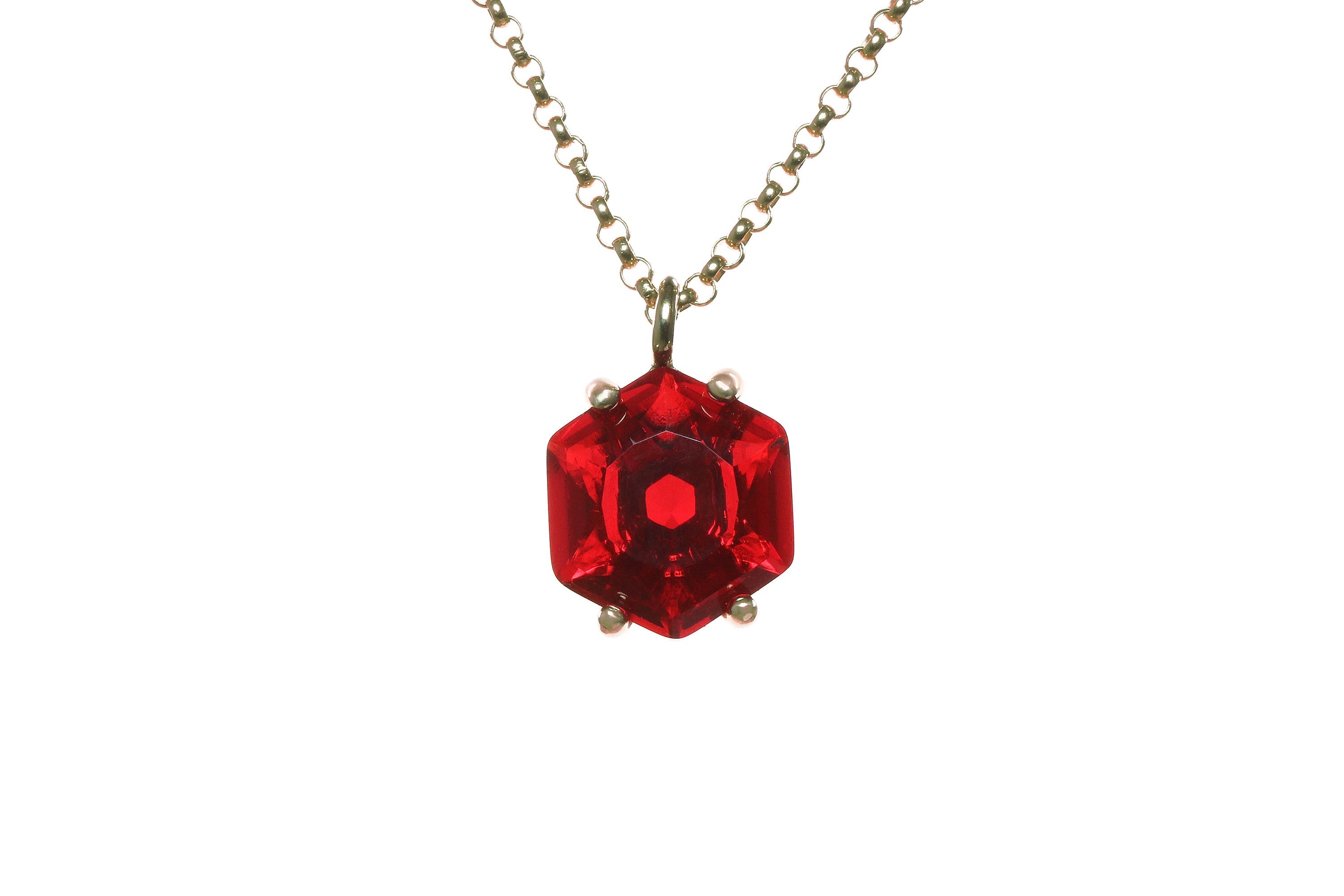 Bold Ruby 14k Gold Filled Necklace necklaces Anemone Unique