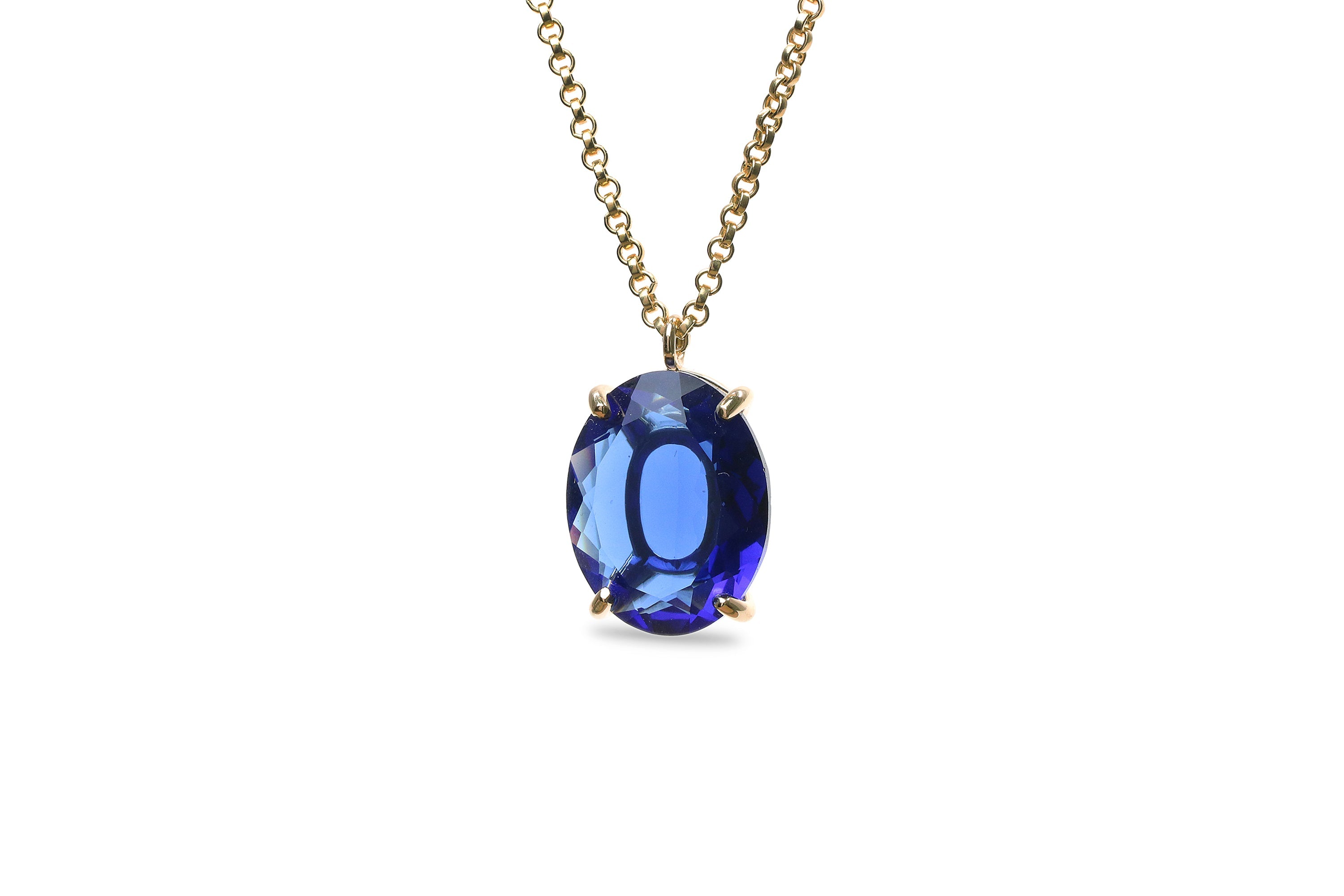 Sapphire Necklace in 14k Gold necklaces Anemone Jewelry
