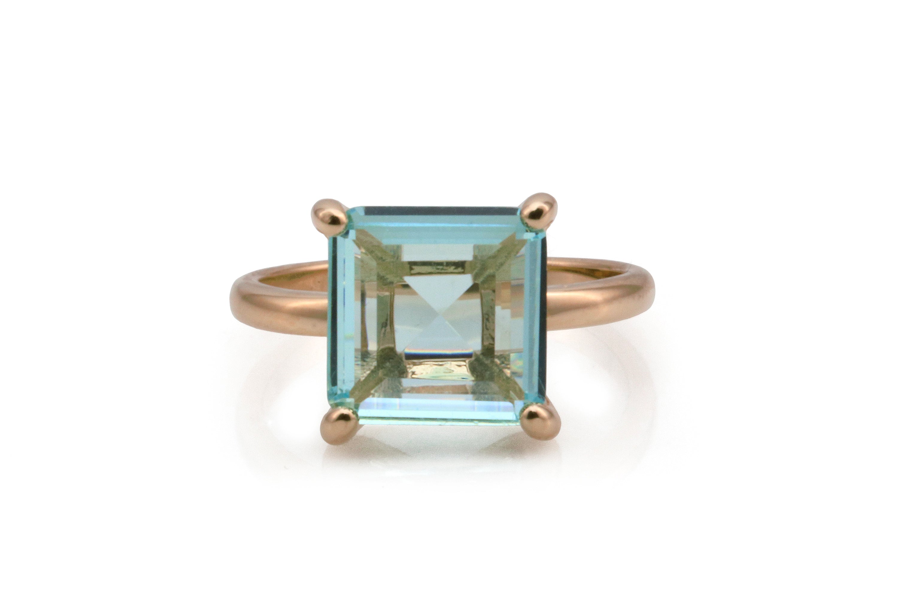 Chic Birthstone Rose Gold Topaz Ring Rings Anemone Unique