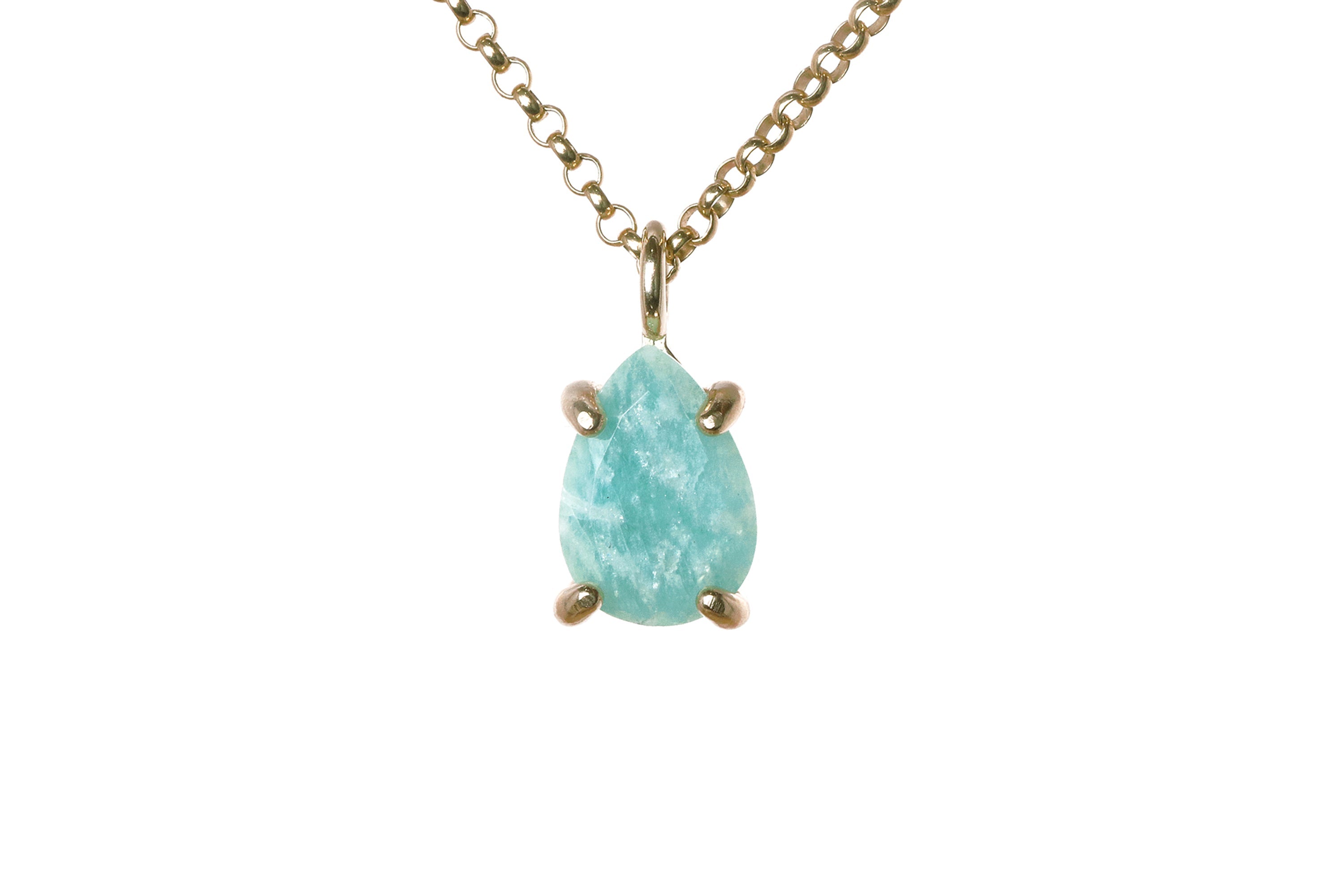 Delicate Amazonite Necklace in Gold necklaces Anemone Unique