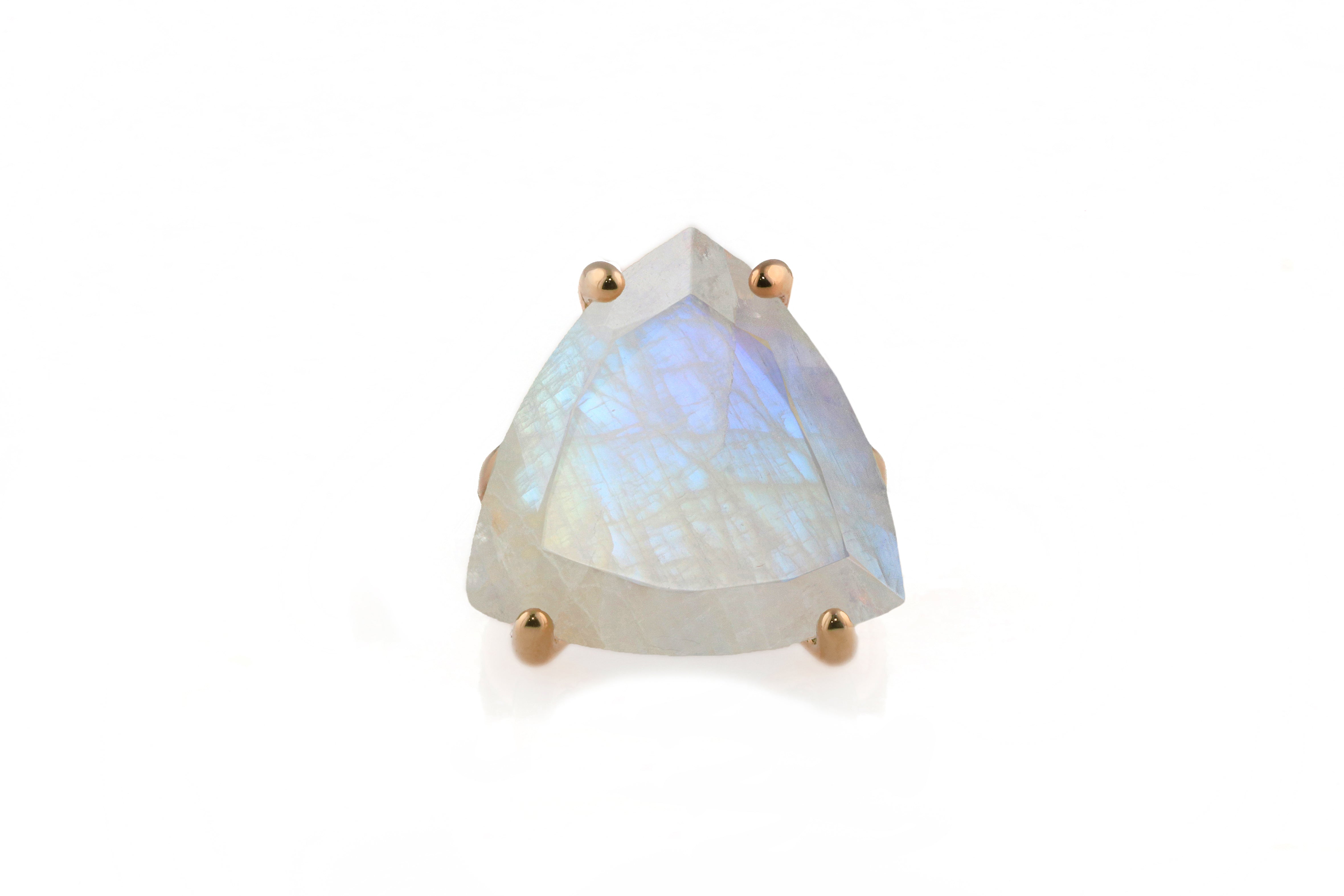 Moonstone Rings for Women in 14k Rose Gold Rings Anemone Jewelry