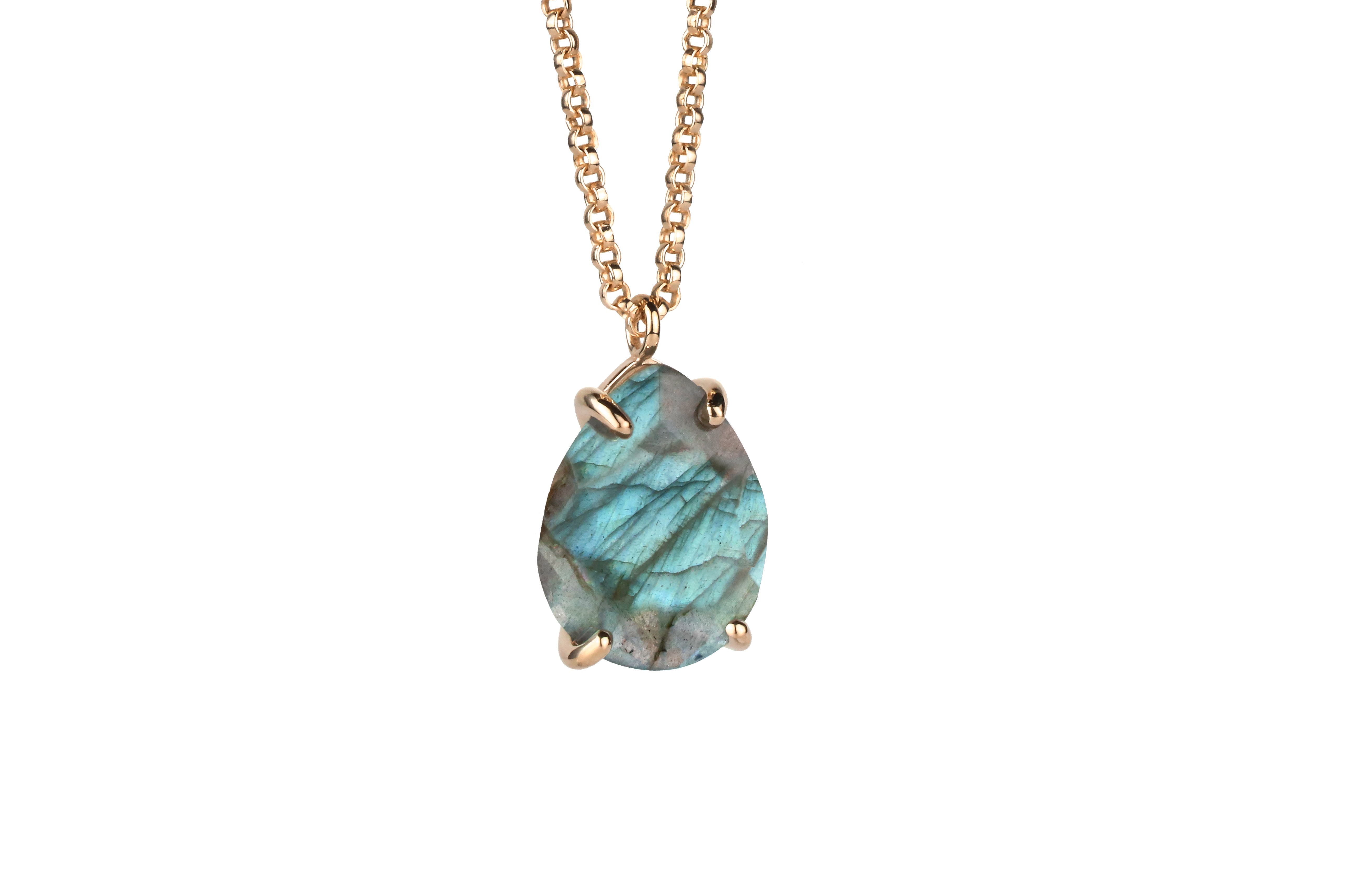 Fascinating Labradorite Necklace in 14k Rose Gold Filled necklaces Anemone Jewelry