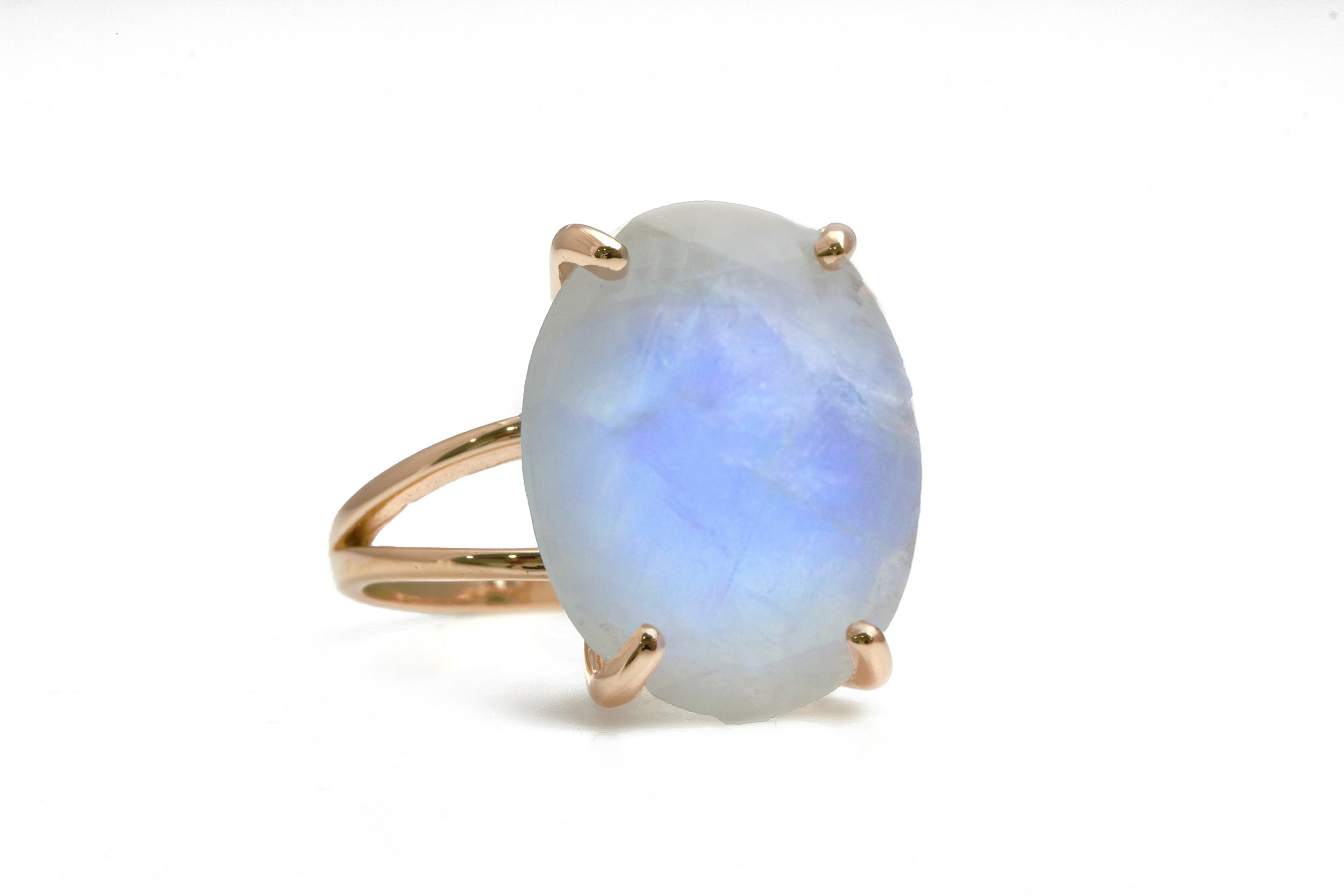 Charming Moonstone Rings in Rose Gold Rings Anemone Jewelry