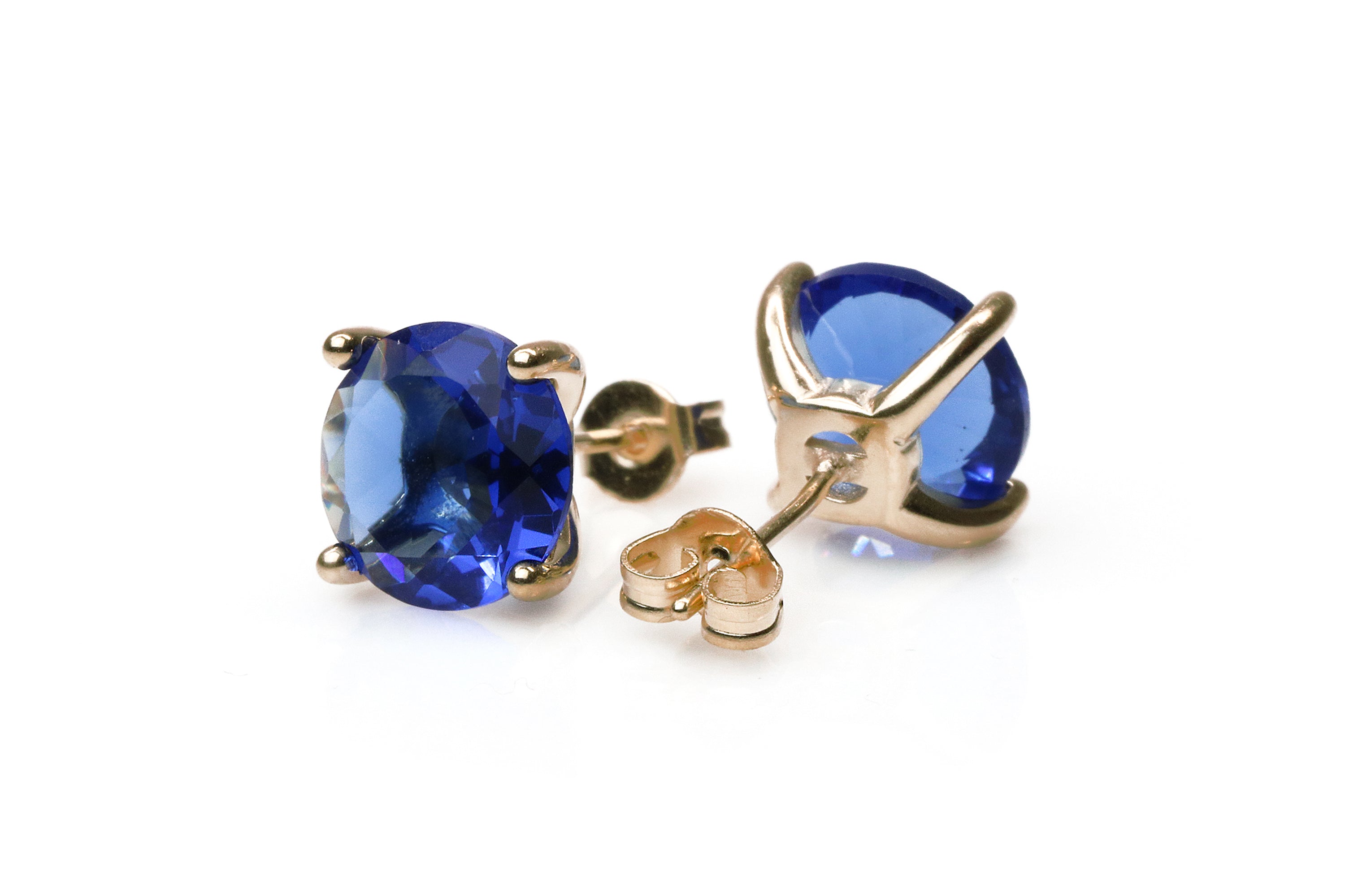 Exquisite Blue Sapphire Gold Earrings Earrings Anemone Unique