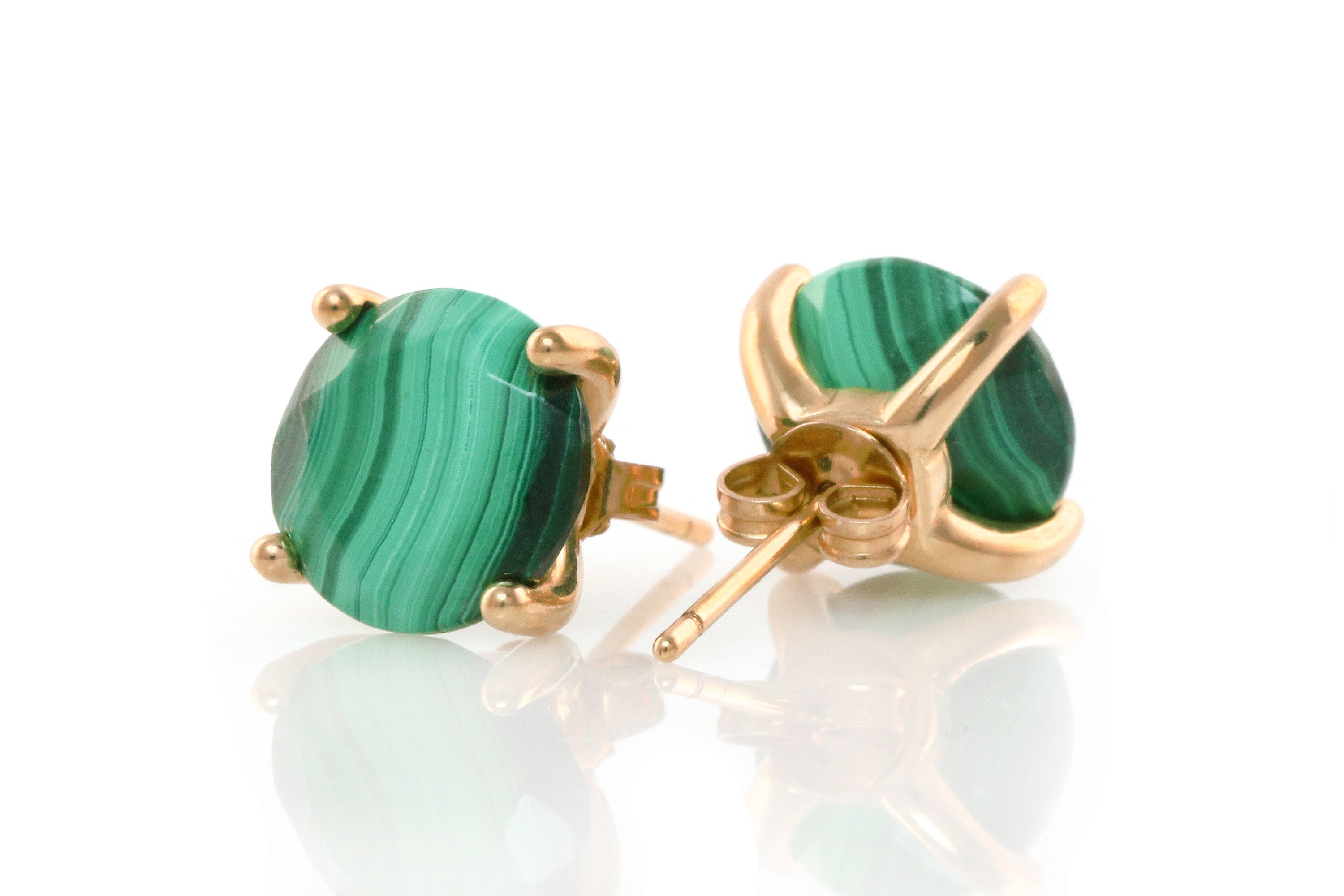 Unique Post Malachite Gold Earrings Earrings Anemone Unique