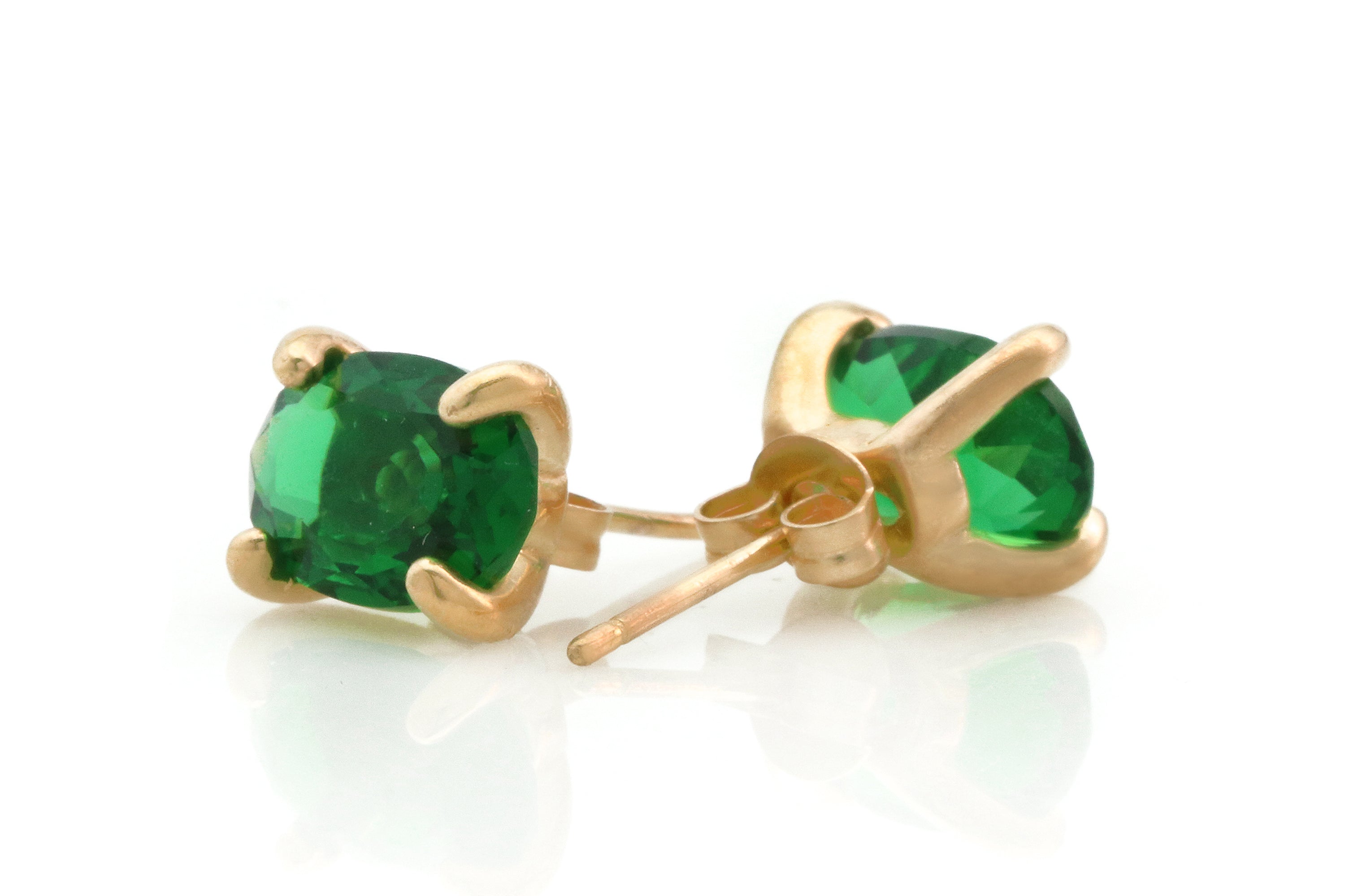 Stunning Oval Emerald Gold Filled Earrings Earrings Anemone Unique