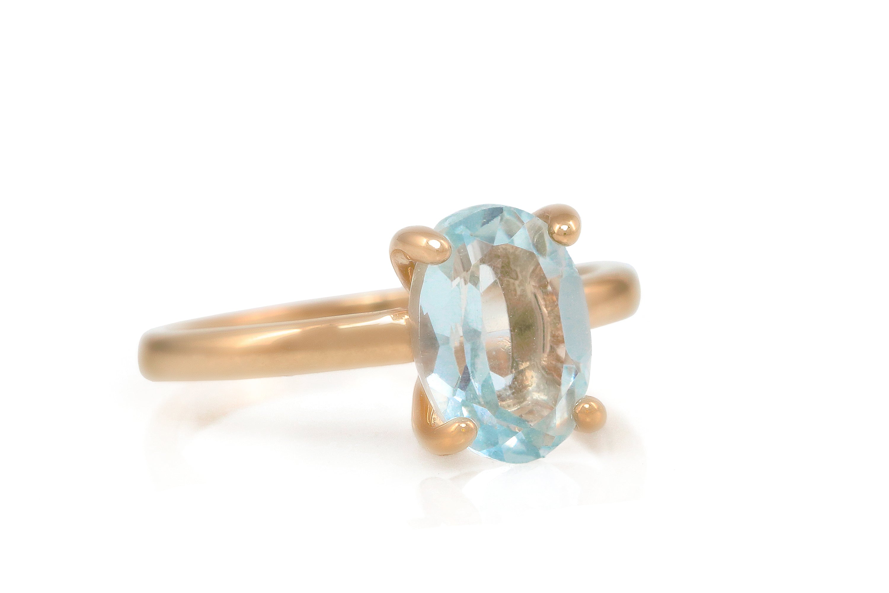 Lustrous Gold Filled Oval Topaz Ring Rings Anemone Unique