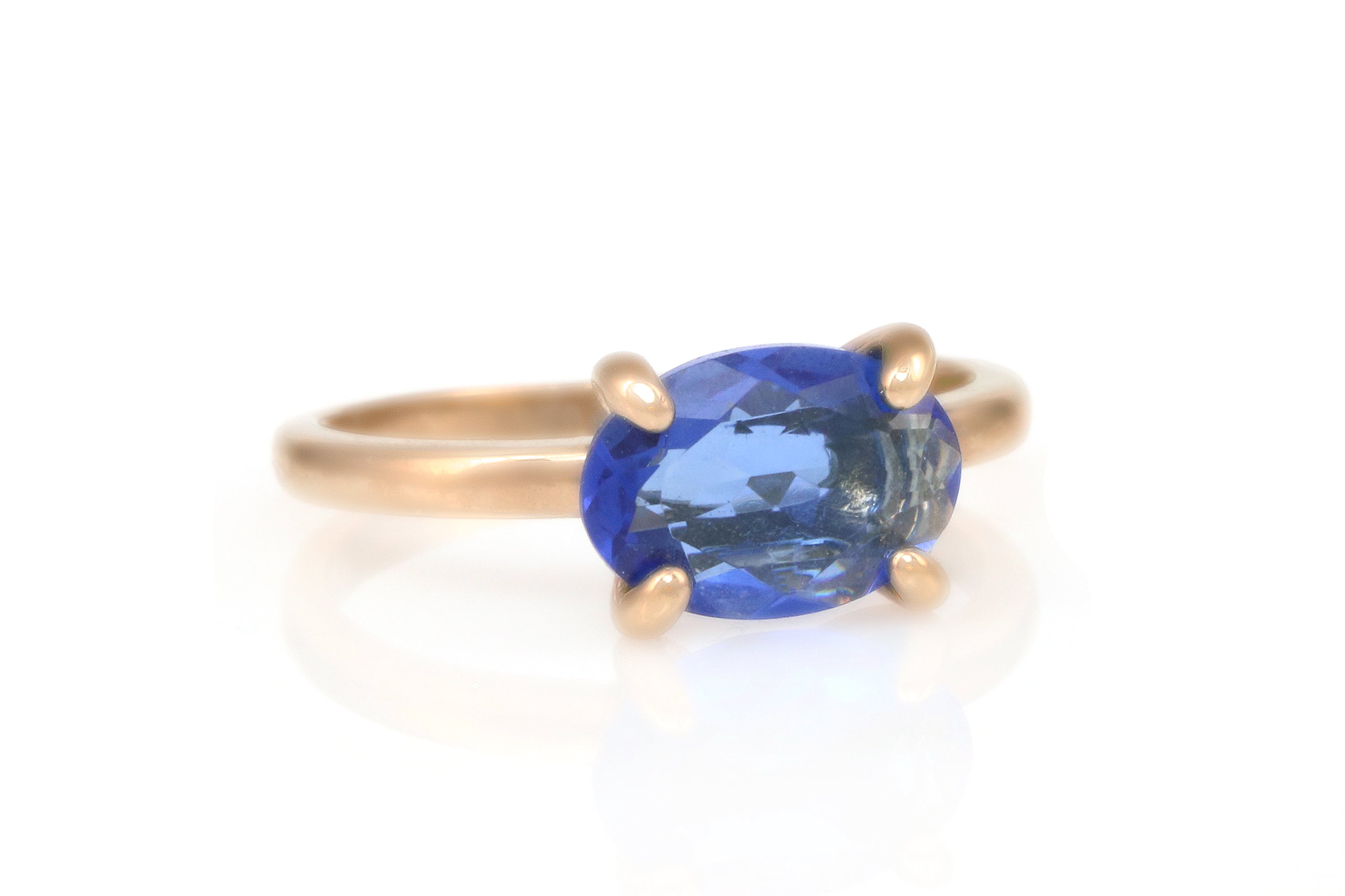 Stackable Dainty Sapphire Ring in Gold Rings Anemone Unique