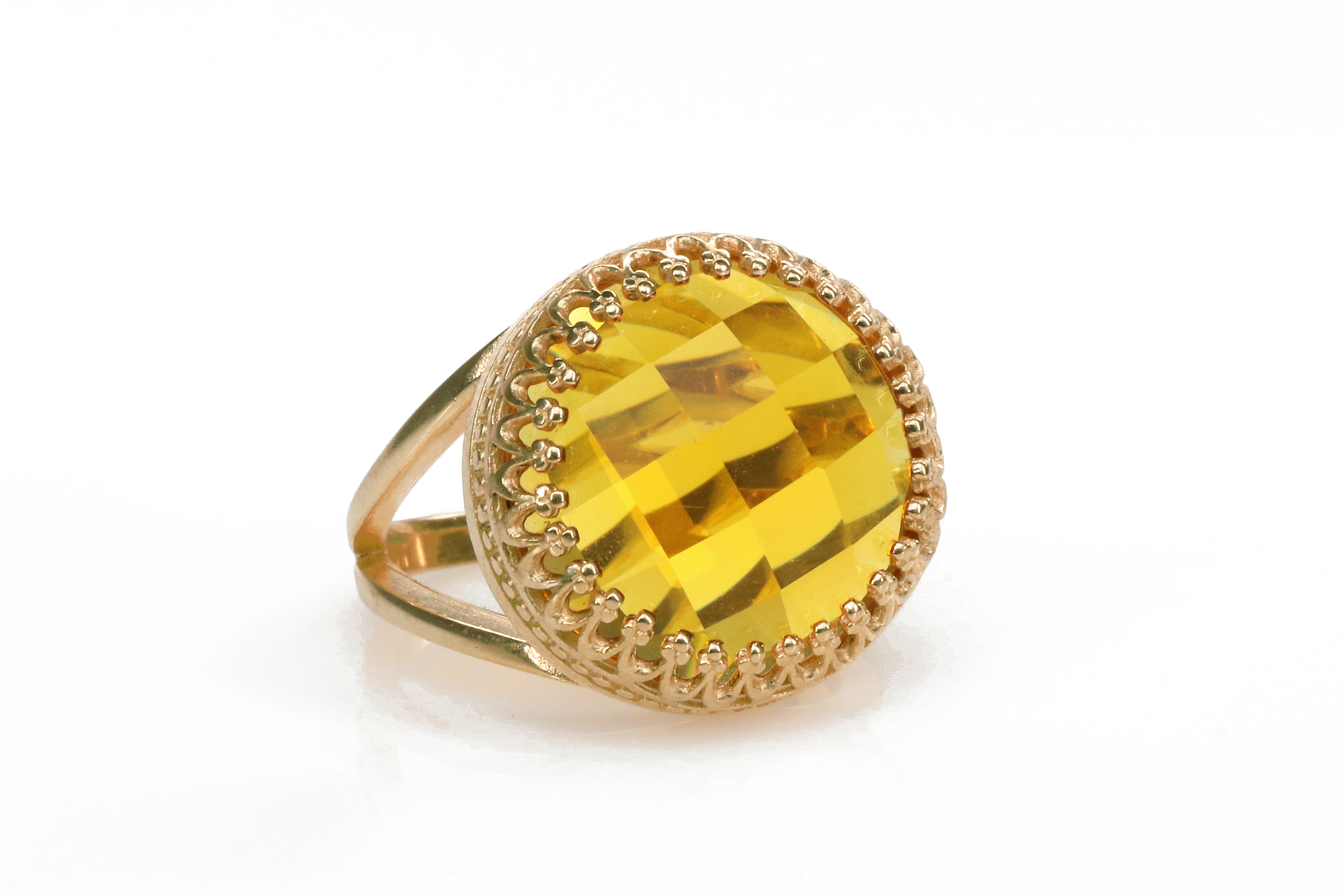 Citrine Ring in 14k Gold-filled Band Rings Anemone Jewelry