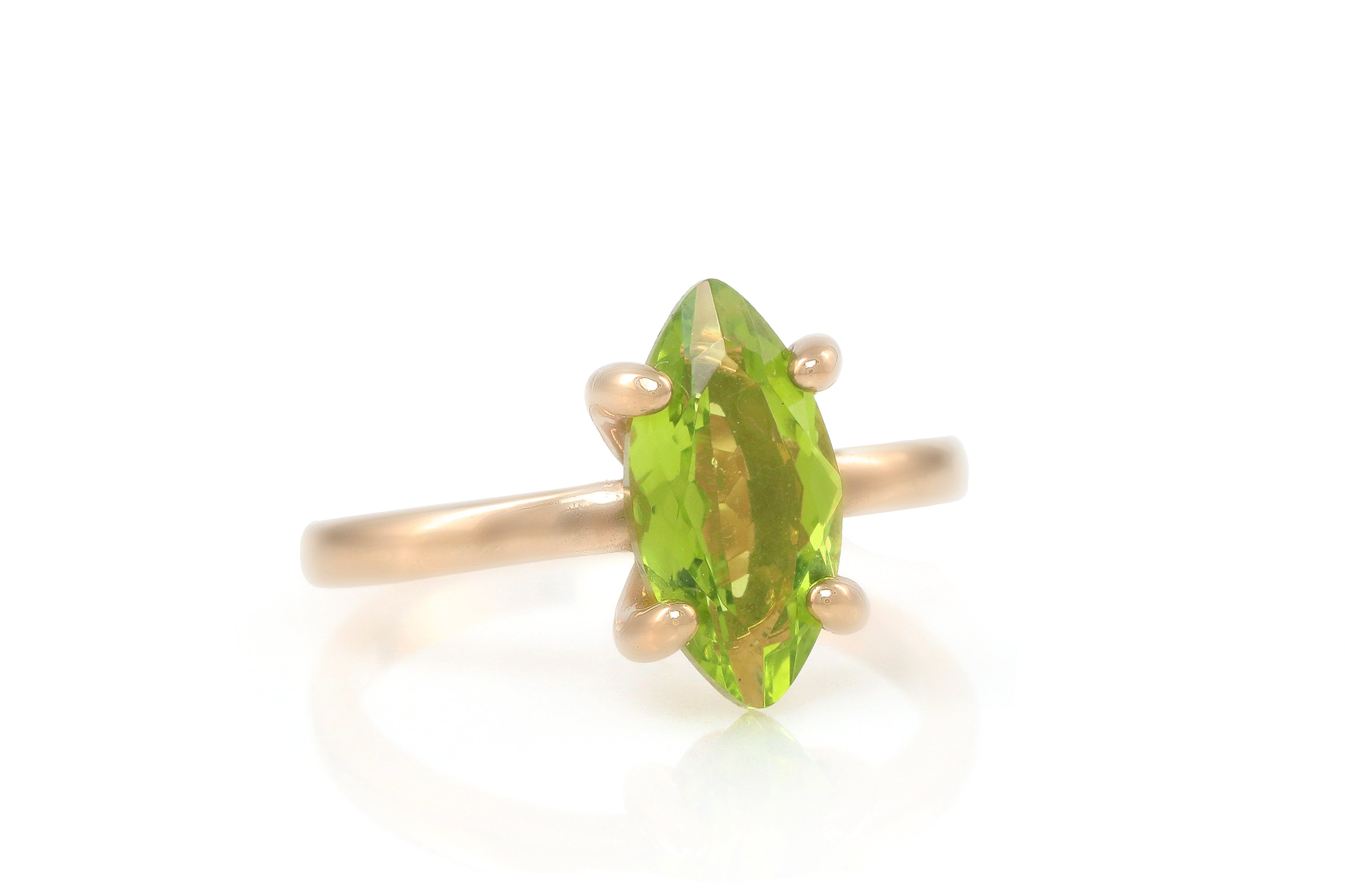 Stylish Peridot Gold Filled Ring Rings Anemone Unique