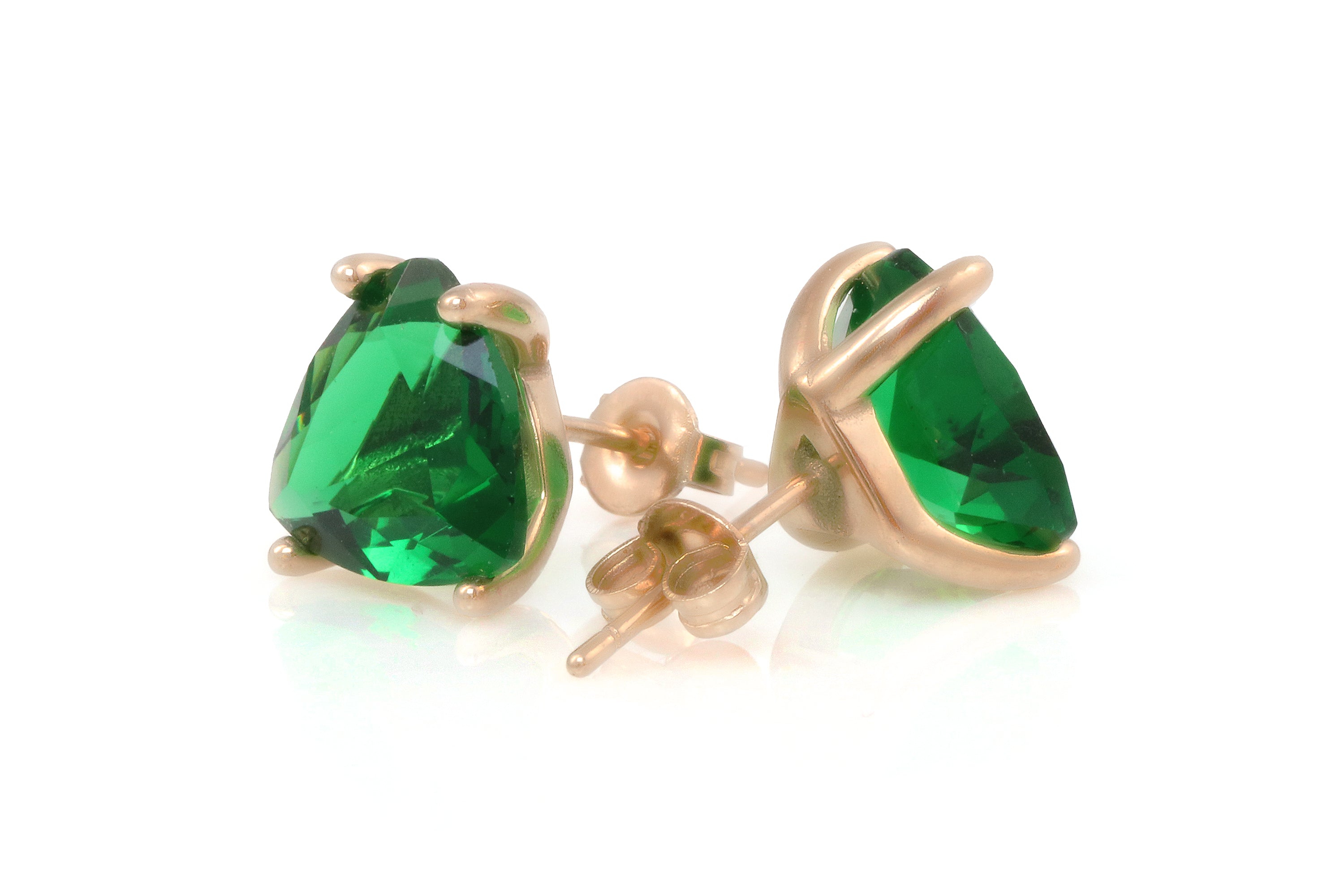 Artisan Gold Emerald Earrings Earrings Anemone Unique
