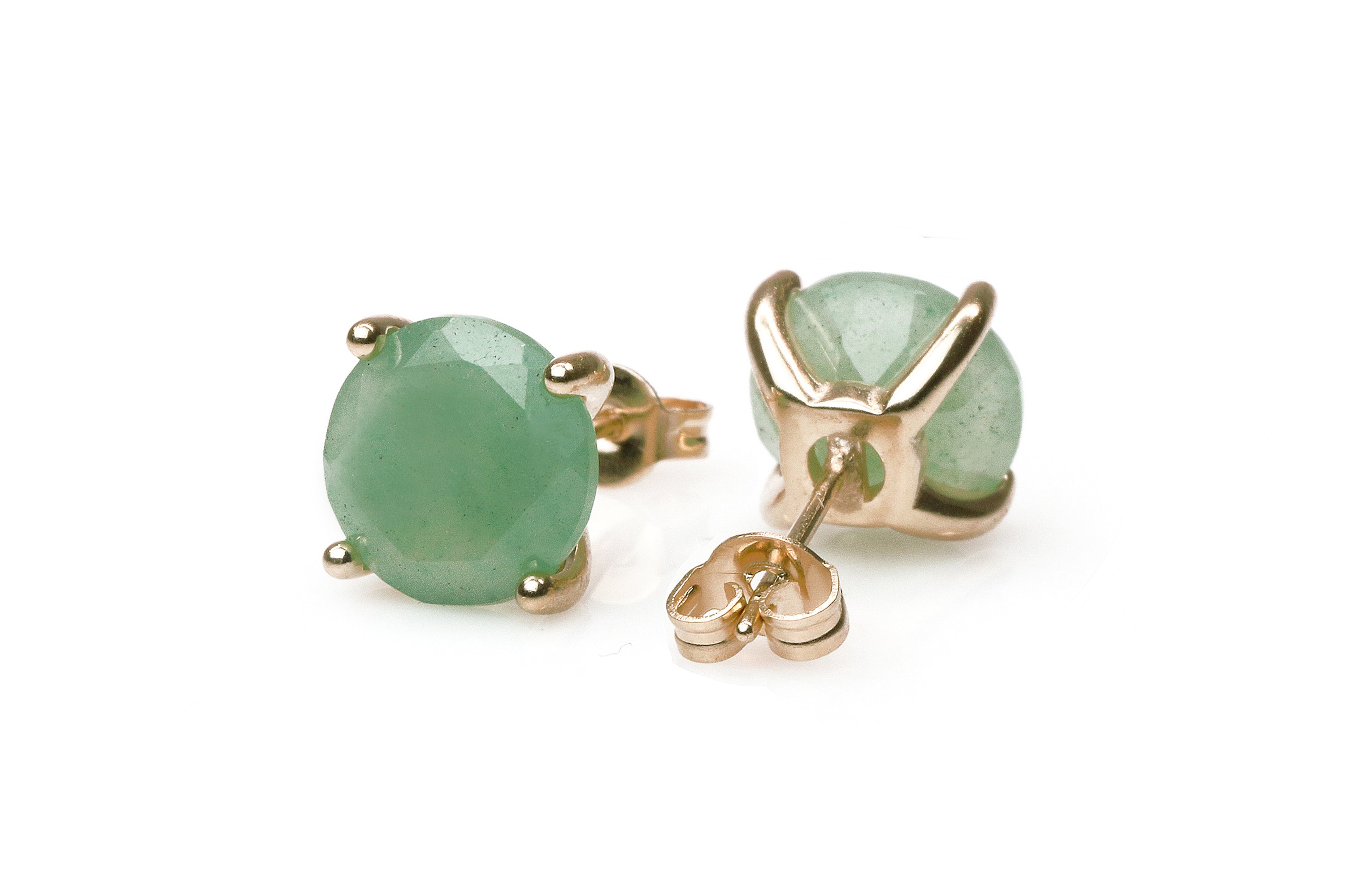 Green Aventurine Gold Earrings Earrings Anemone Unique