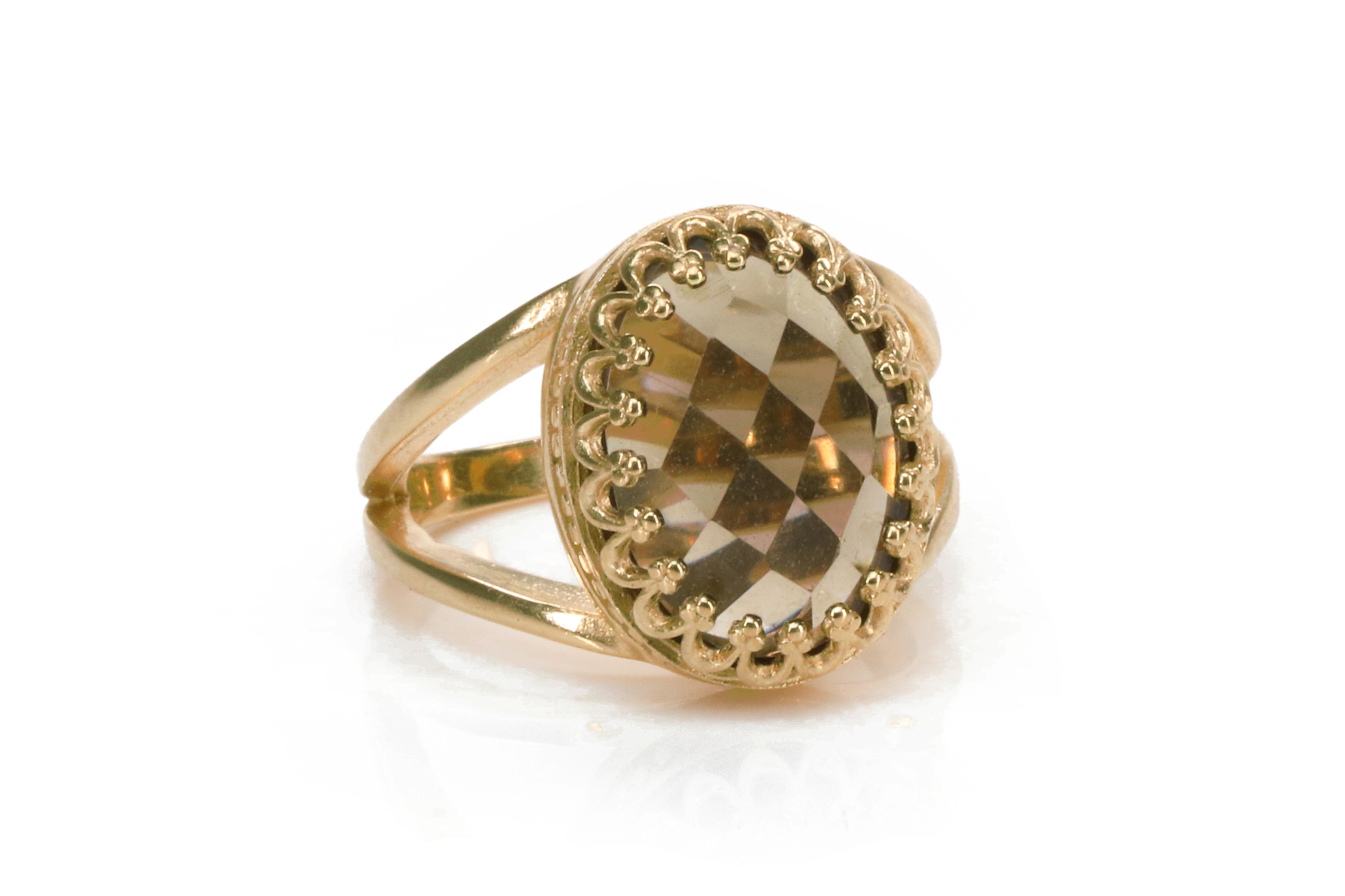 Smoky Quartz in 14k Gold-filled Ring Rings Anemone Jewelry