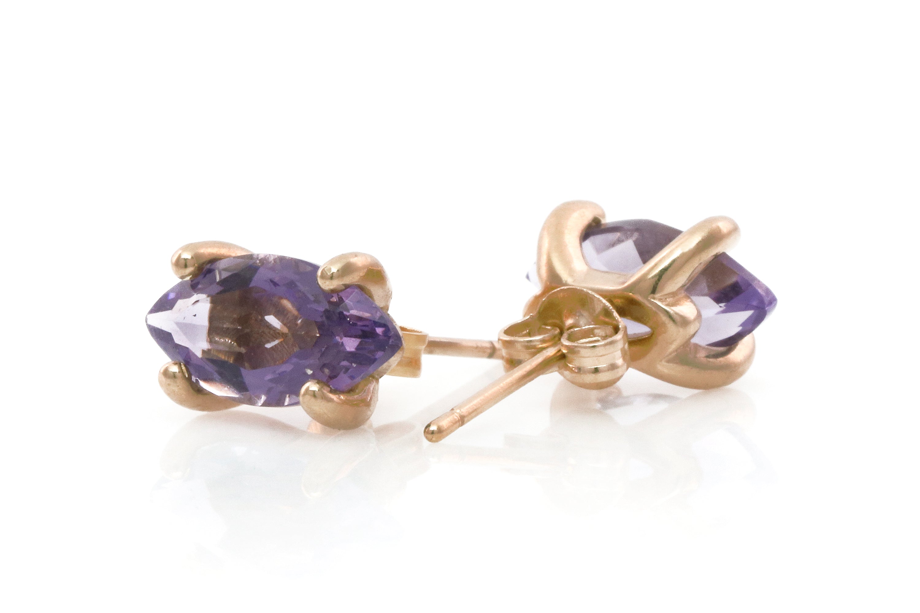 Artisan Amethyst Gold Jewelry Earrings Earrings Anemone Unique