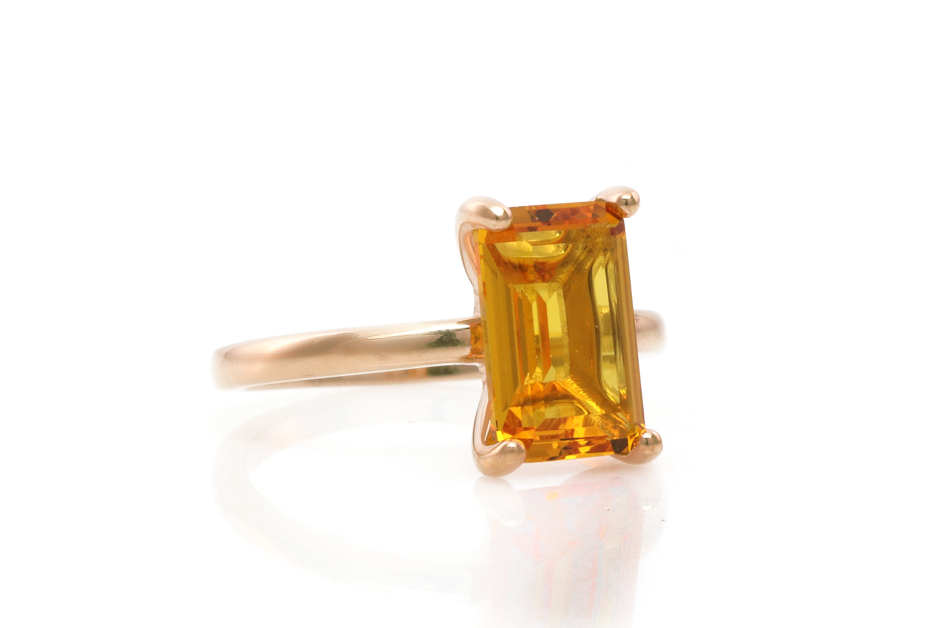 Citrine in Rose Gold 14k Jewelry Ring Rings Anemone Unique